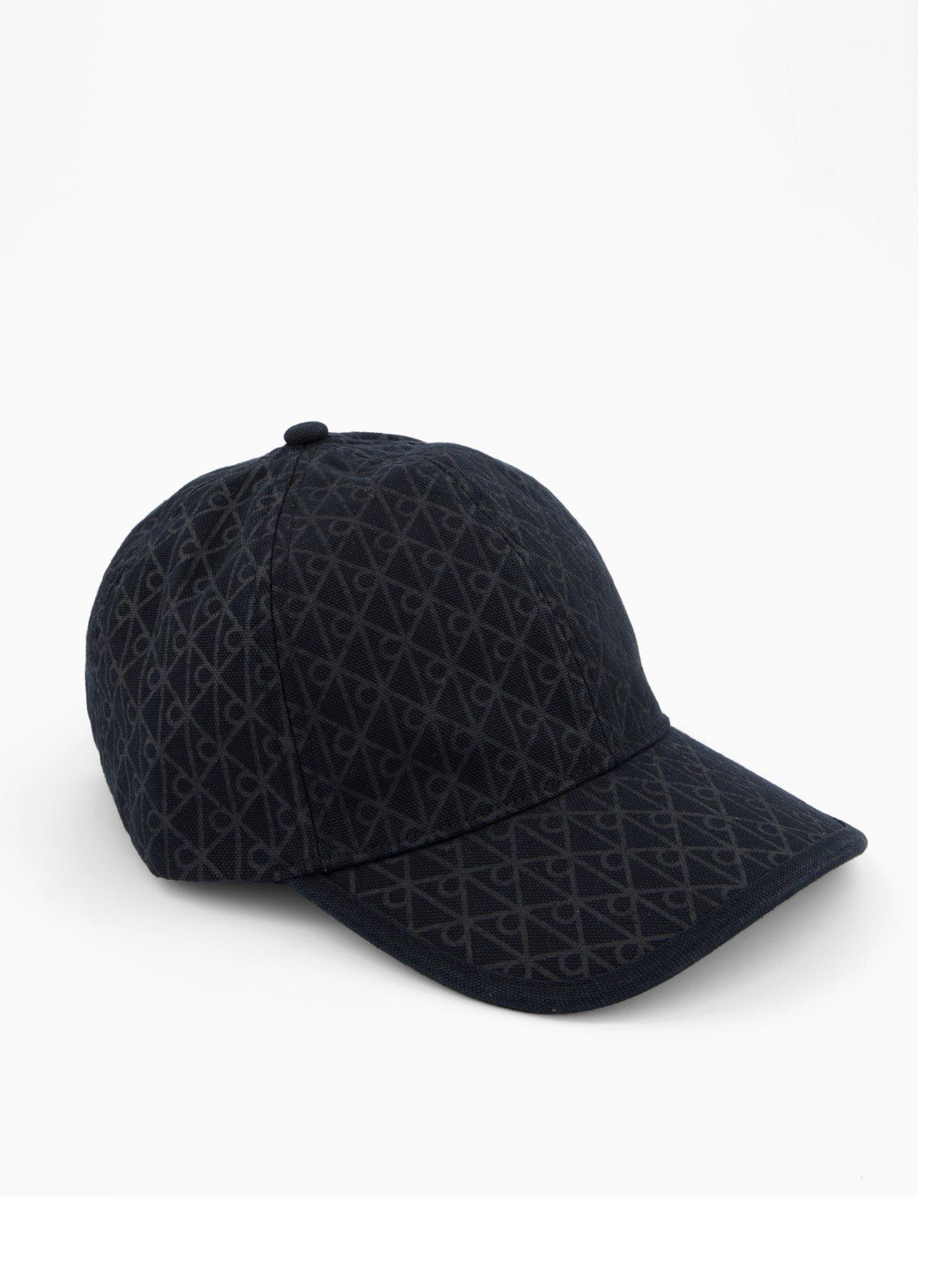 Calvin Klein Emblem Print Leather Patch Cap - Grey