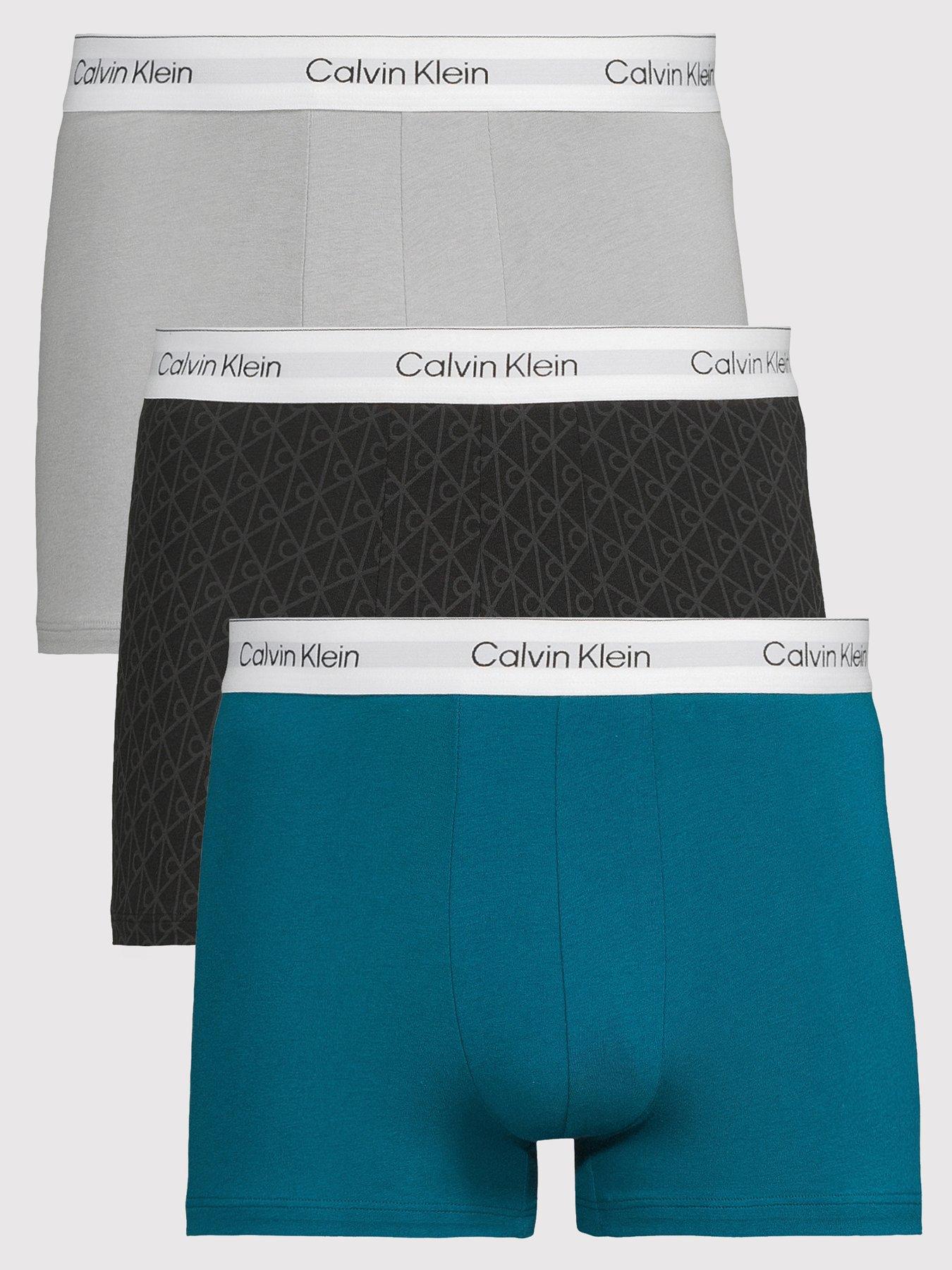 Calvin Klein Underwear 3 Pack Icon Cotton Stretch Boxer Brief - Blue