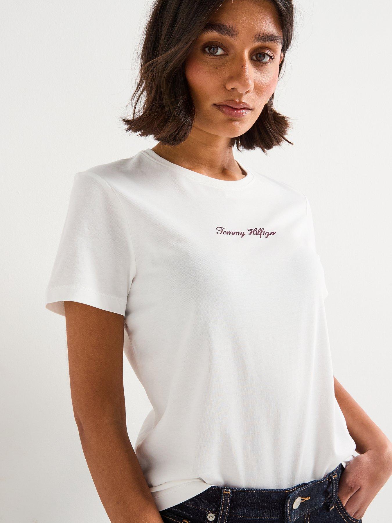 Tommy Hilfiger Classic Script Short Sleeve T-Shirt Beige Very