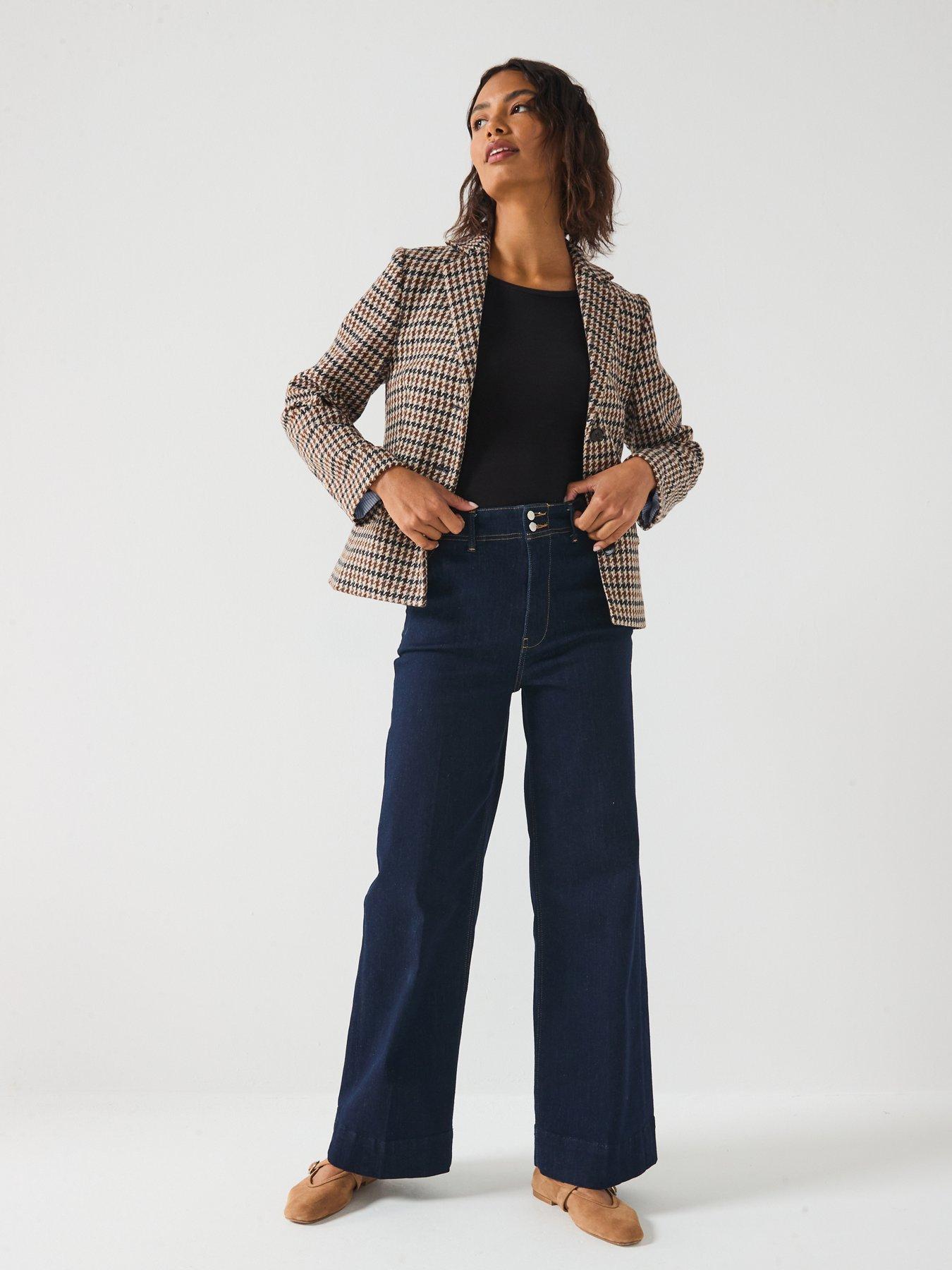 Image 3 of 6 of Tommy Hilfiger Heritage Check Tailored Blazer - Brown