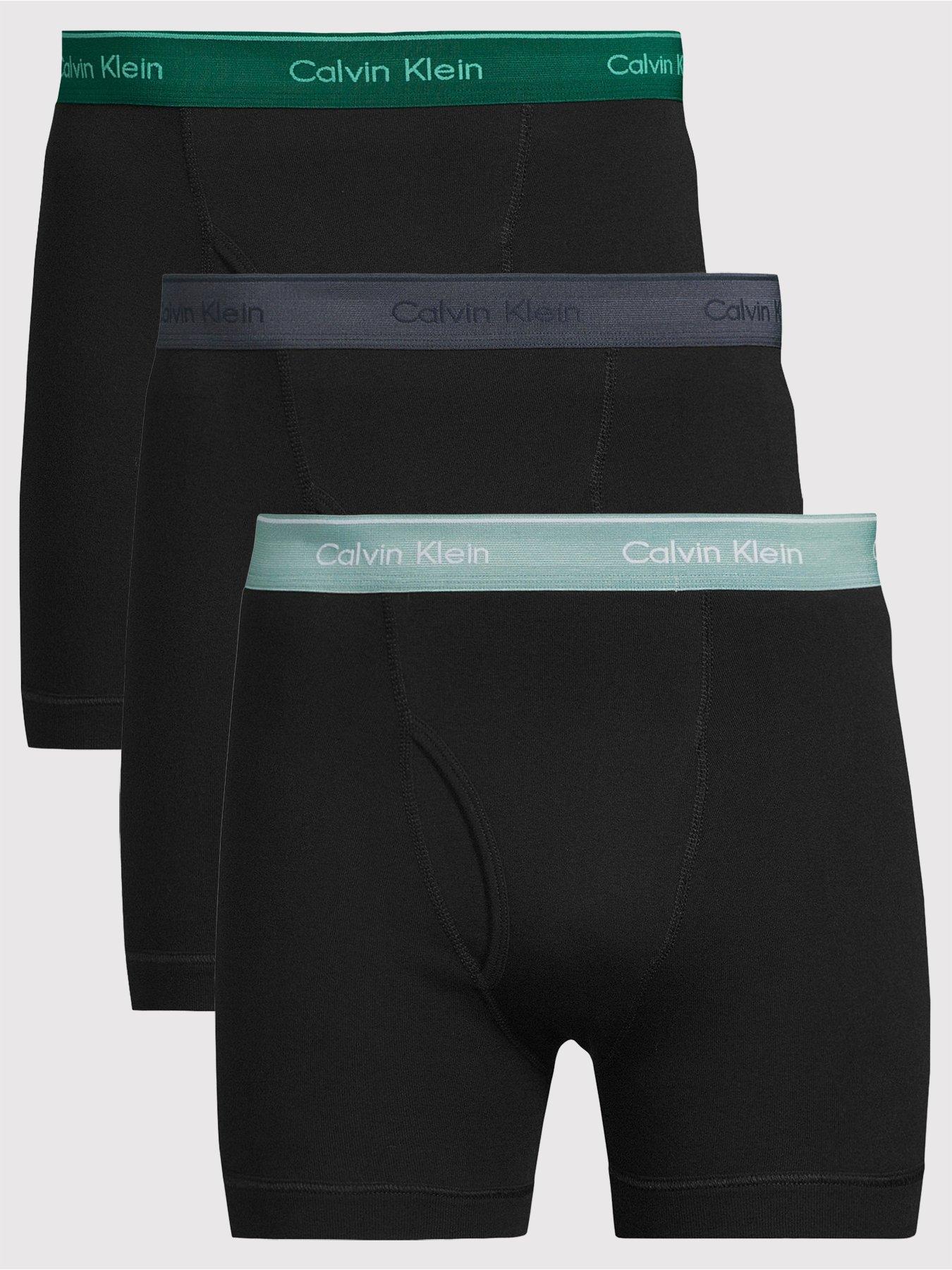 undefined Underwear 3 Pack Cotton Boxer Briefs - Black