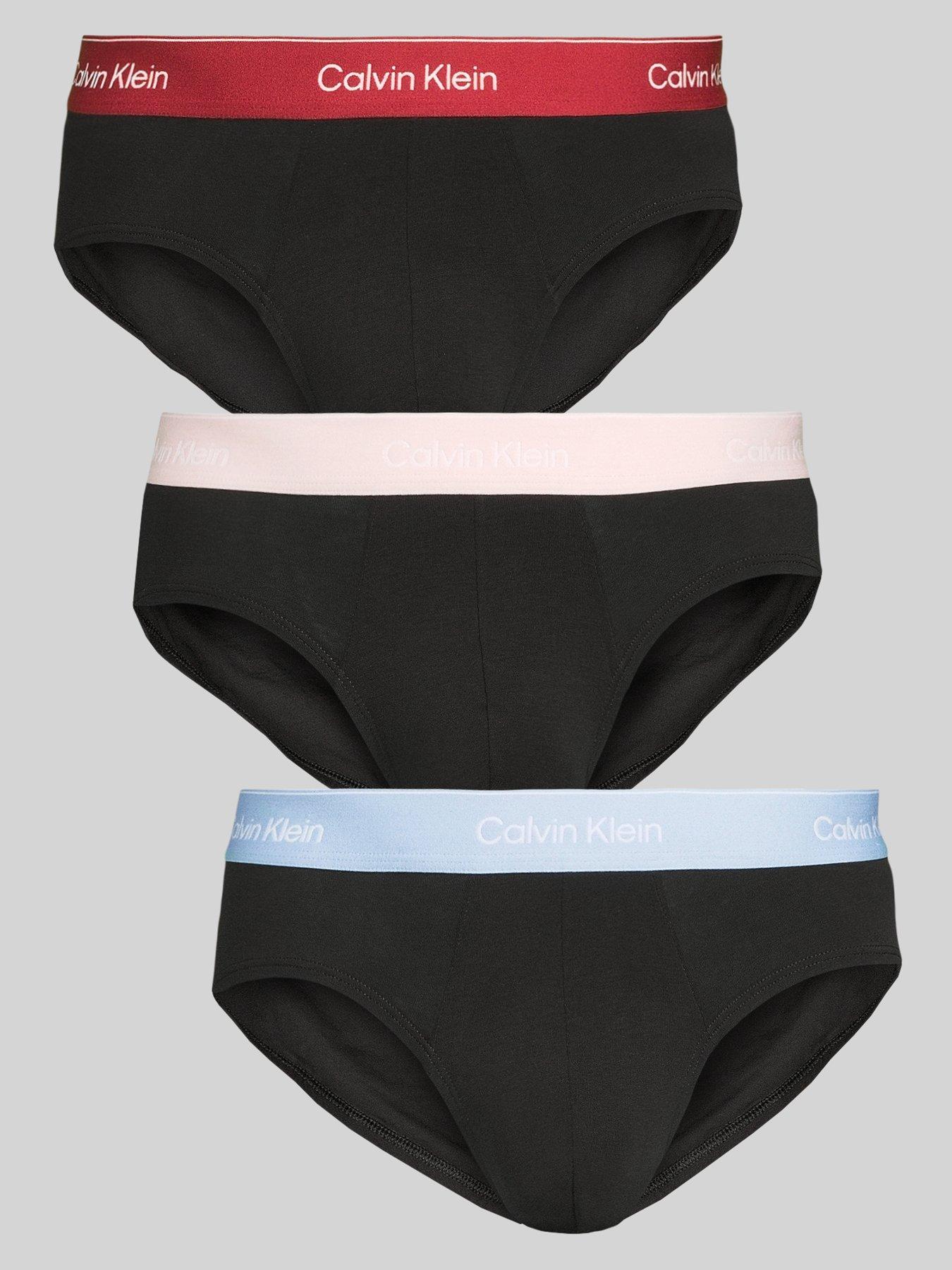 Calvin Klein Underwear 3 Pack Icon Cotton Stretch Hip Briefs - Black