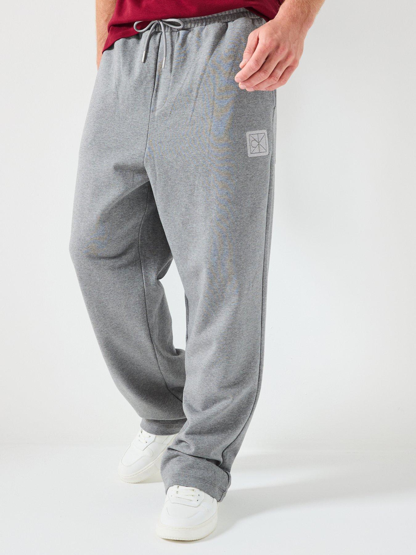 Calvin Klein Premium Terry Ck Emblem Joggers - Grey