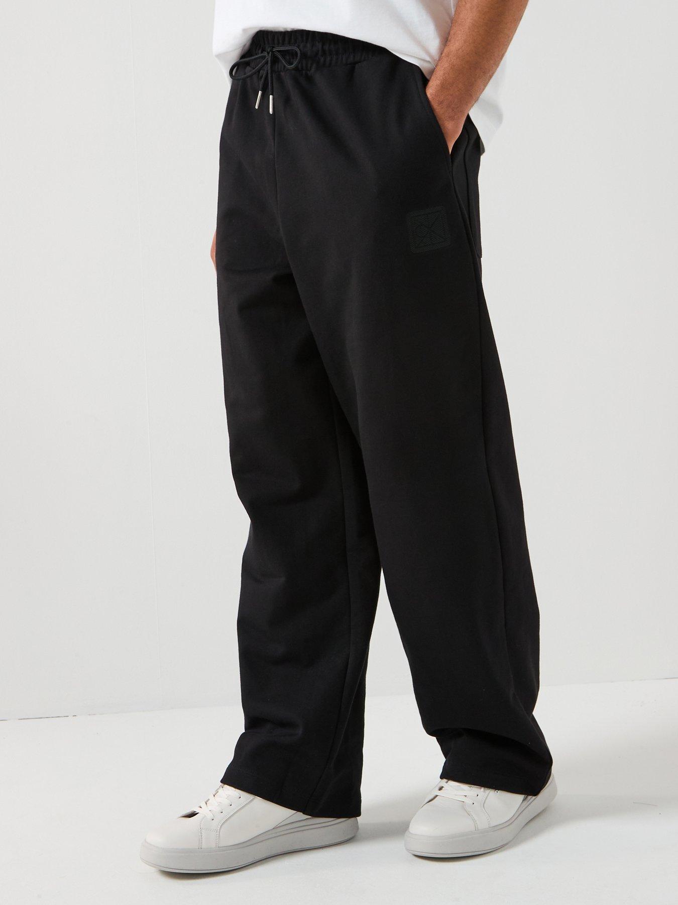 Calvin Klein Premium Terry Ck Emblem Joggers - Black