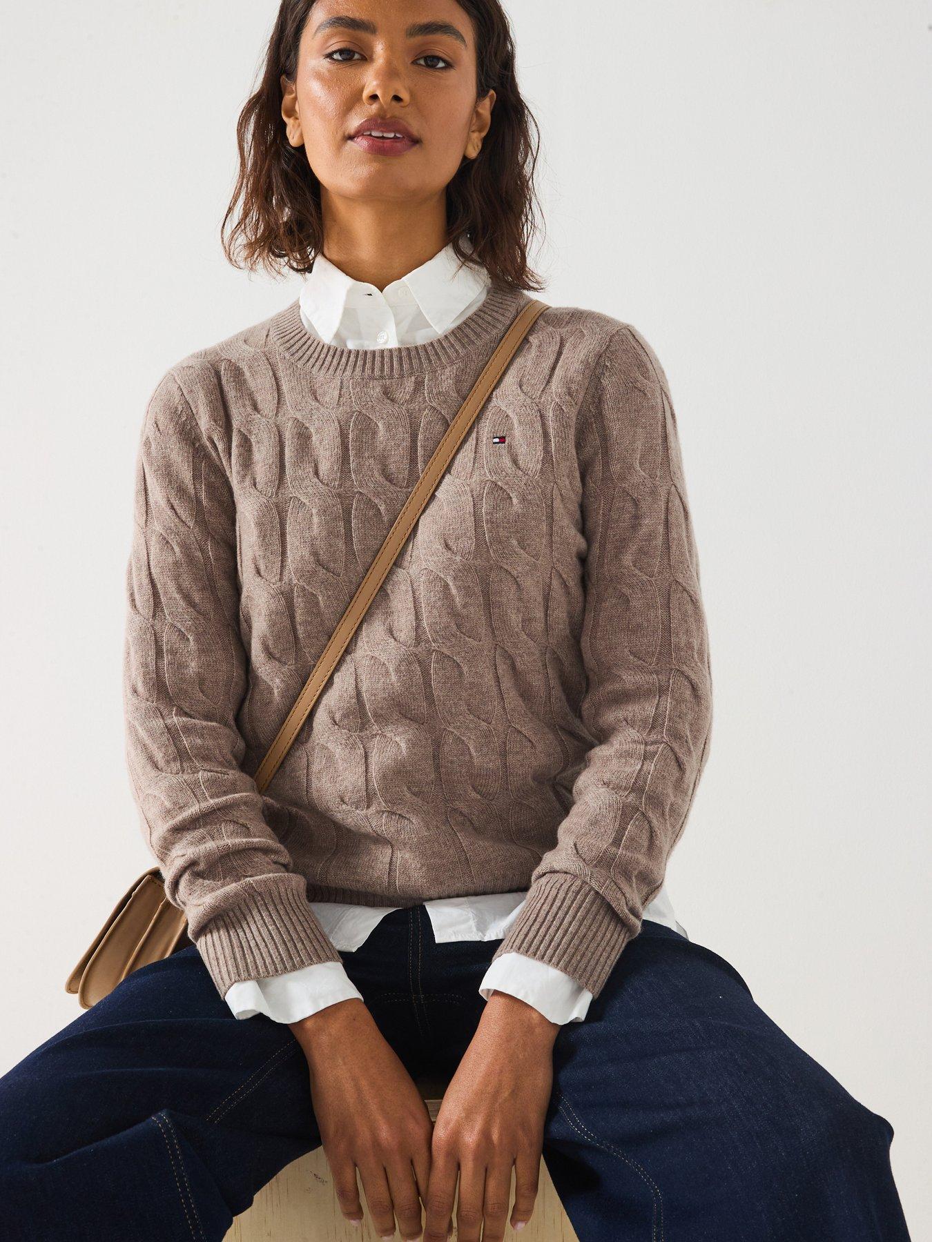 Tommy Hilfiger Soft Wool Cable Knit Jumper - Beige