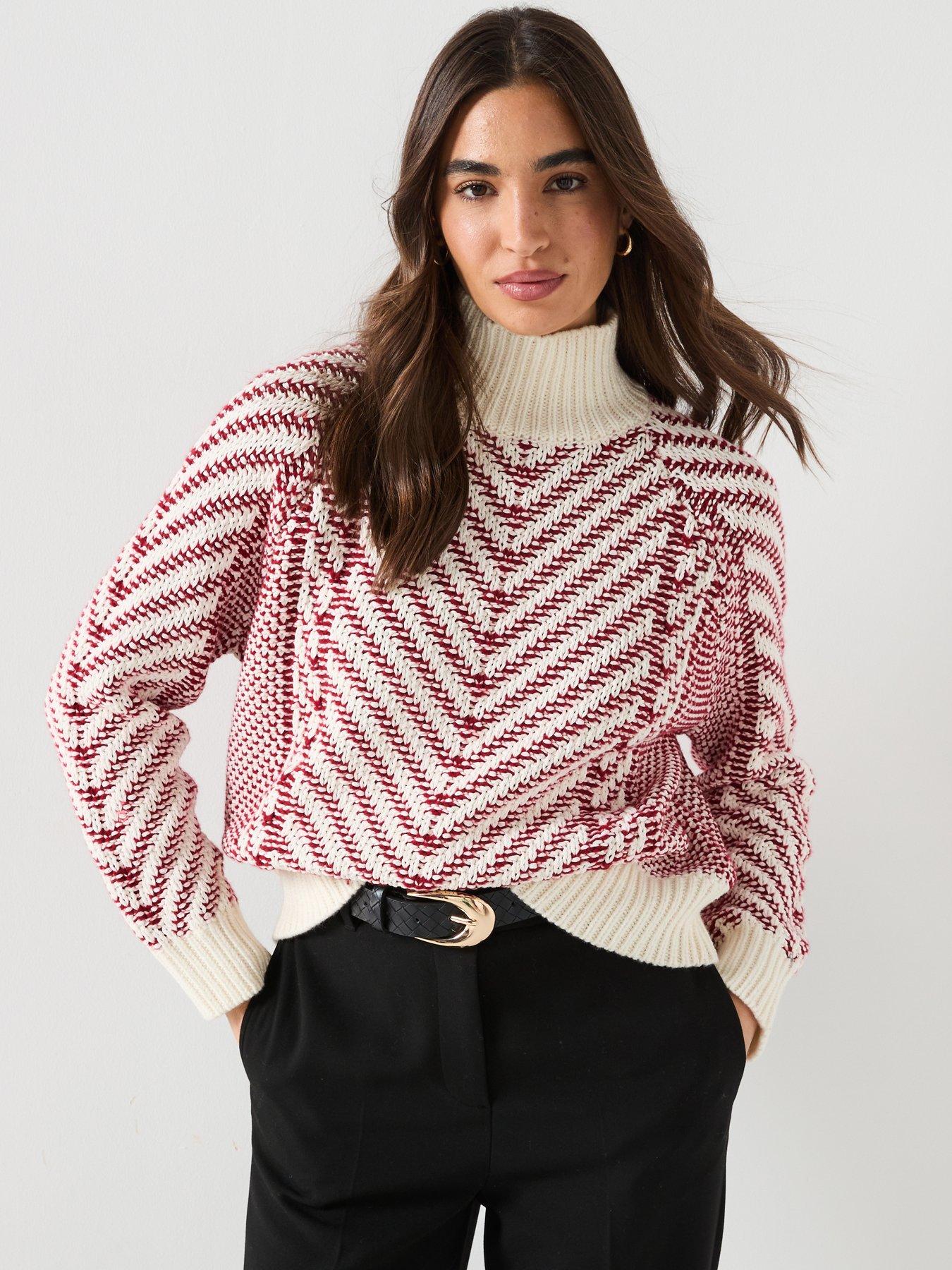 Tommy Hilfiger Textured Cable Knit Jumper - Red