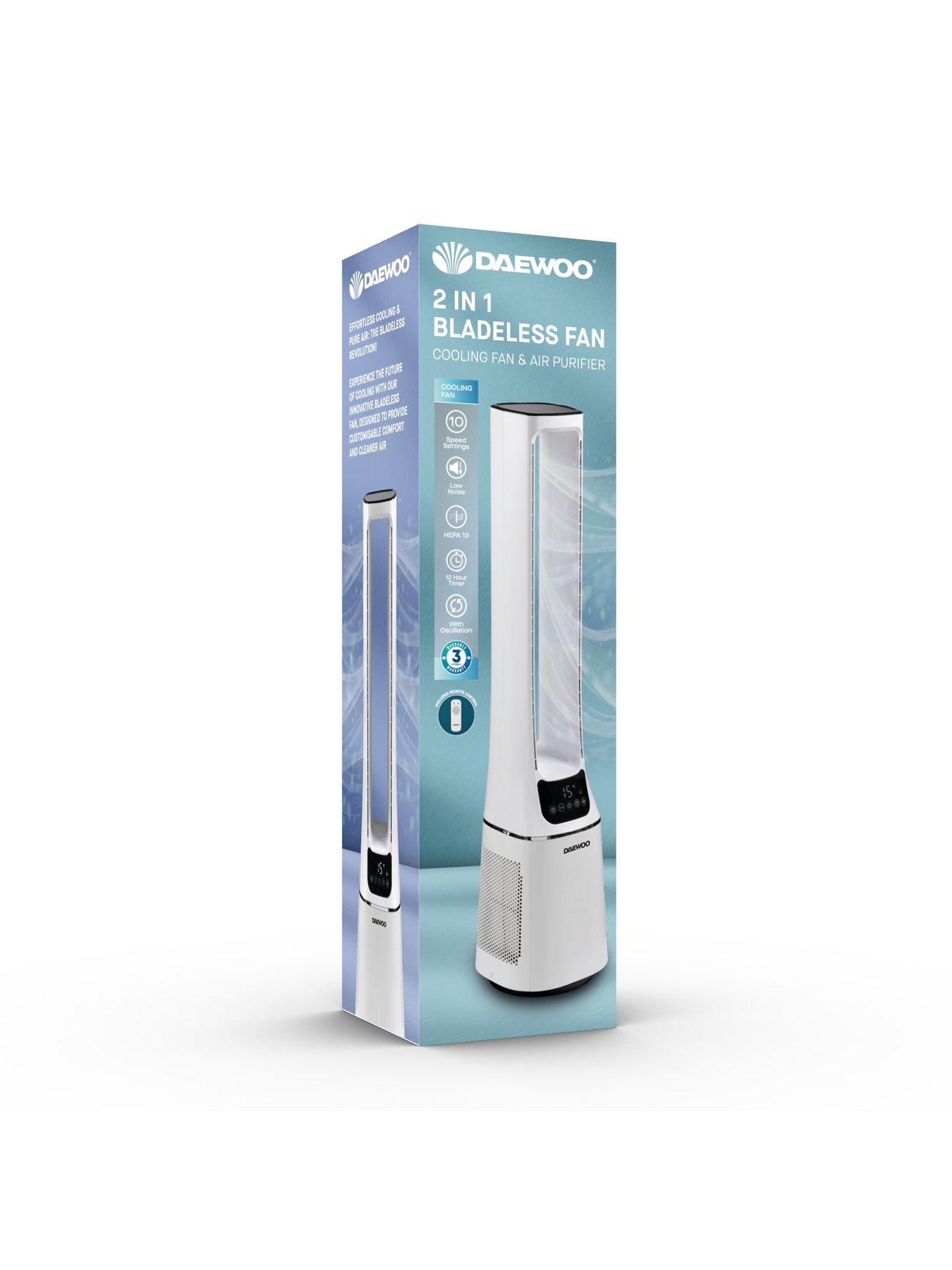 Daewoo 2 In 1 Bladeless Tower Fan & Purifier - White | Very