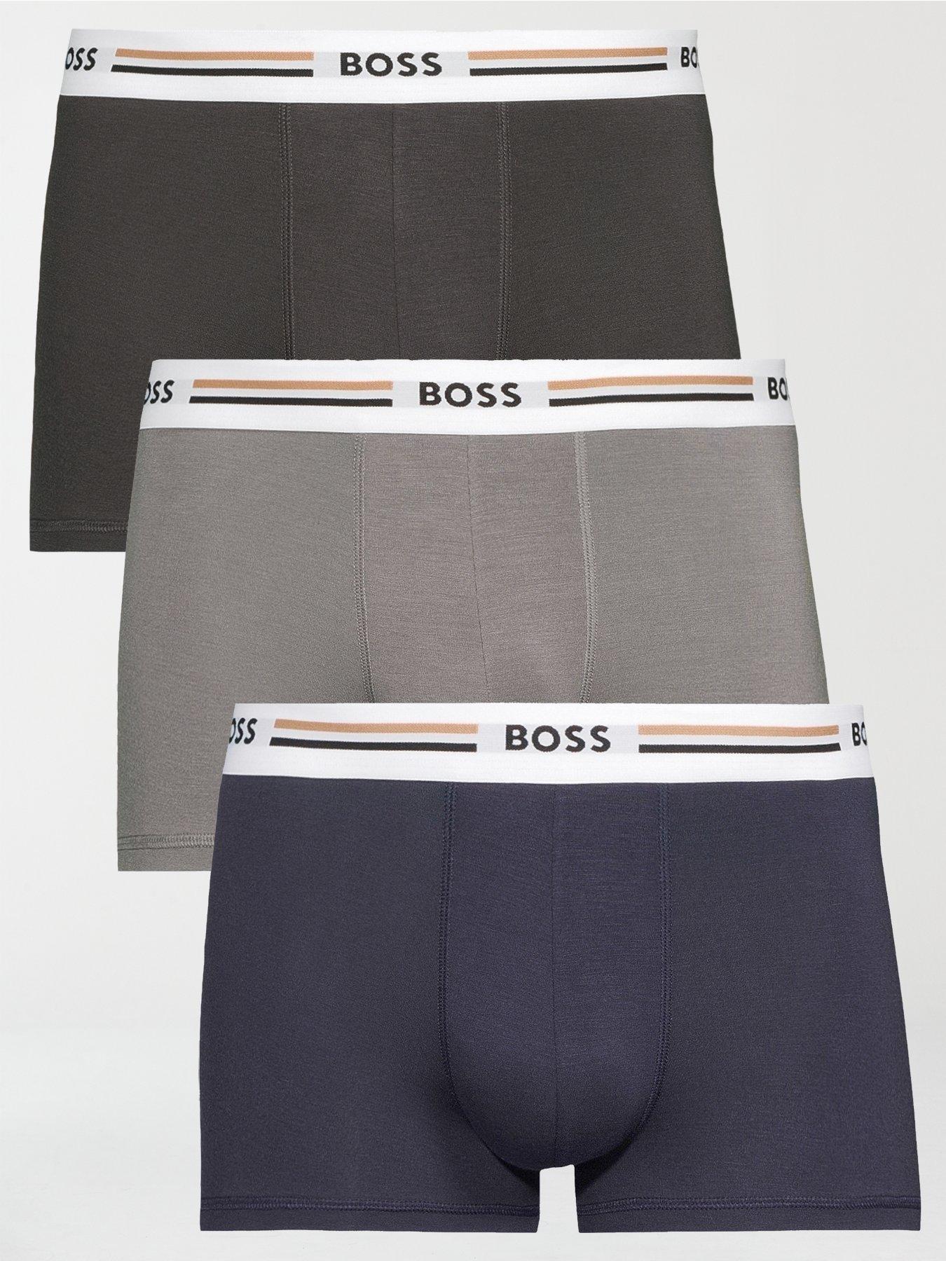 BOSS Bodywear 3 Pack Revive Trunks, Multi, Size 2Xl, Men