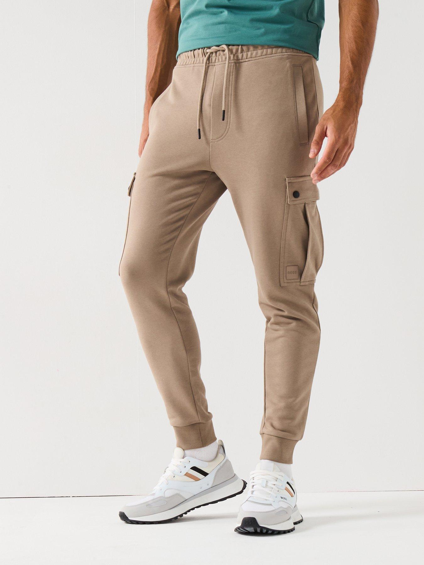 BOSS Cargo Cuff Joggers - Dark Beige