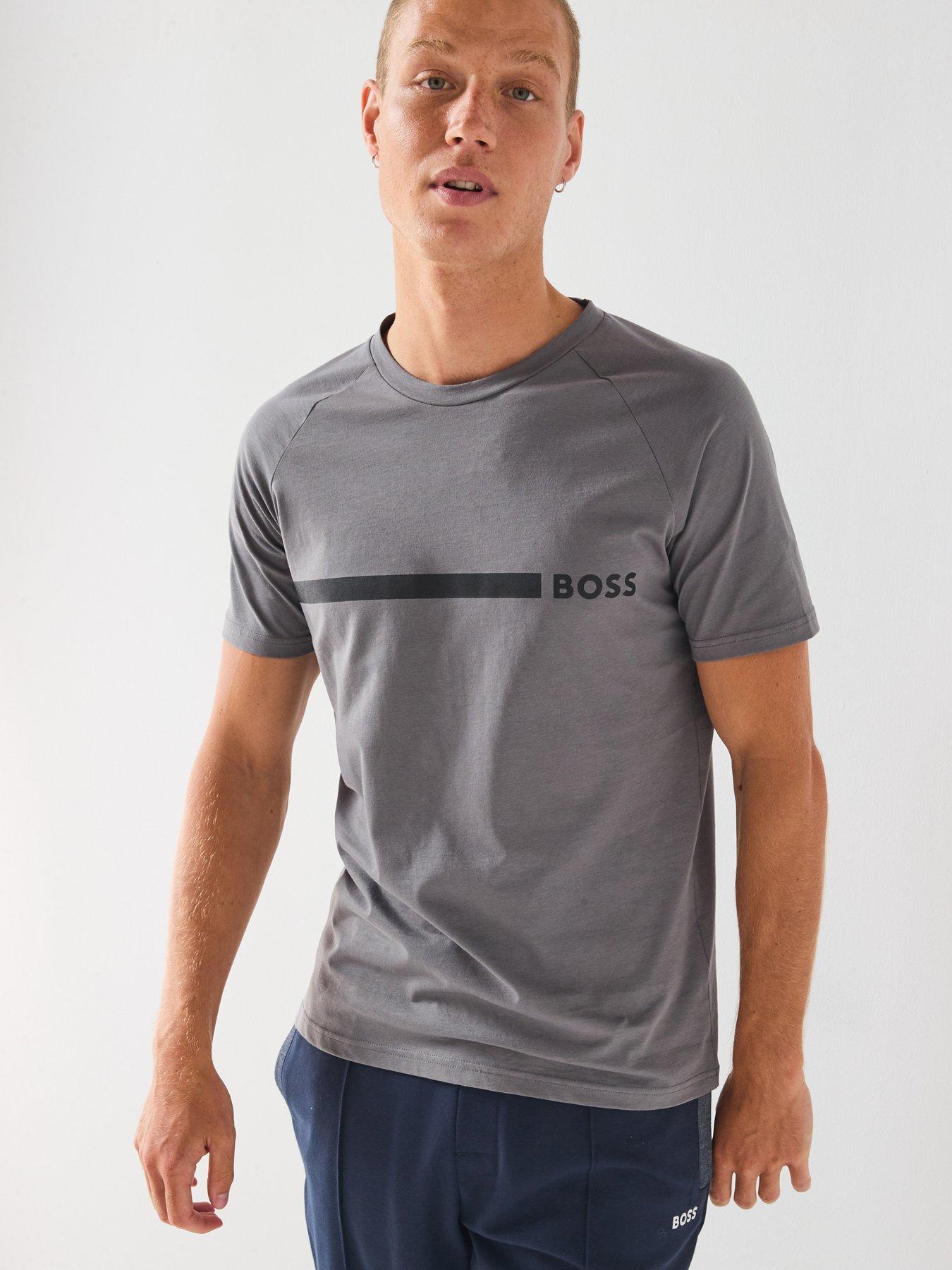 undefined Boss Bodywear Rn Slim Fit Stripe T-shirt - Grey