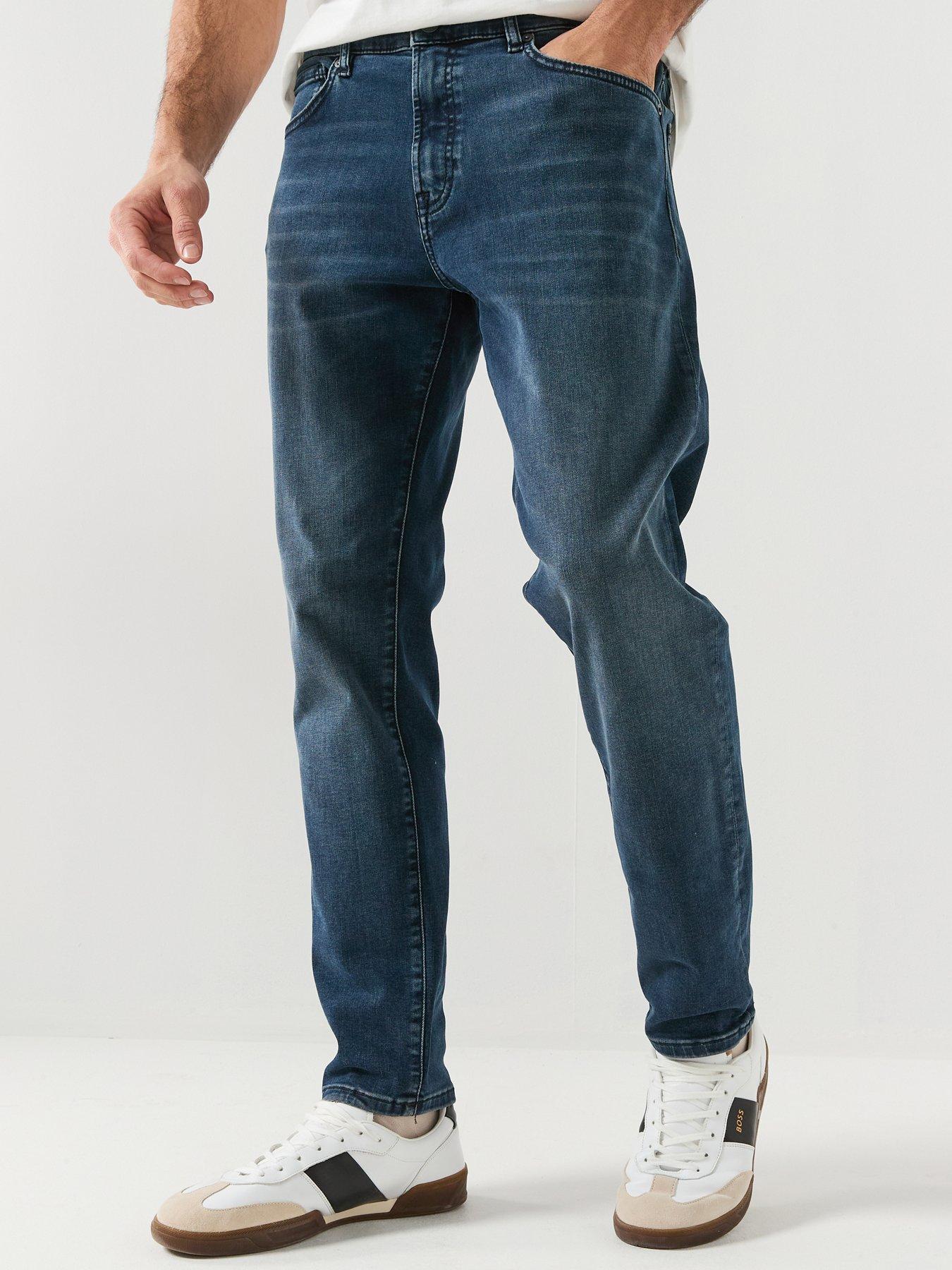 Image 1 of 6 of BOSS Onyx Tapered Fit Jeans - Dark Wash