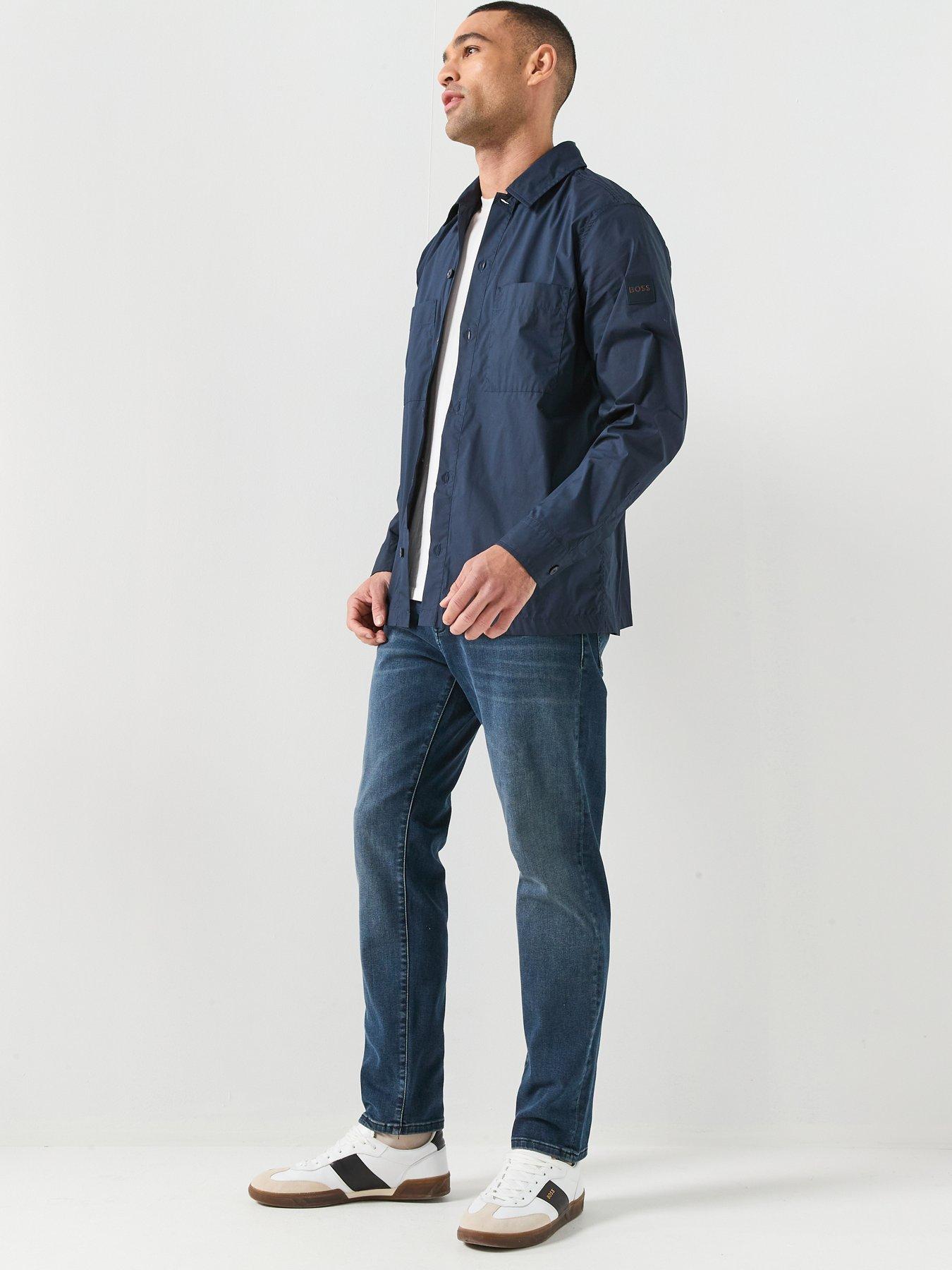 Image 3 of 6 of BOSS Onyx Tapered Fit Jeans - Dark Wash