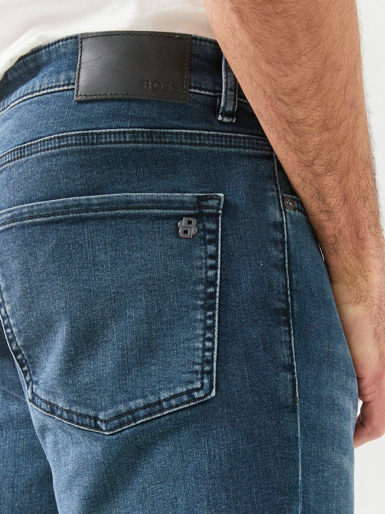 Image 5 of 6 of BOSS Onyx Tapered Fit Jeans - Dark Wash