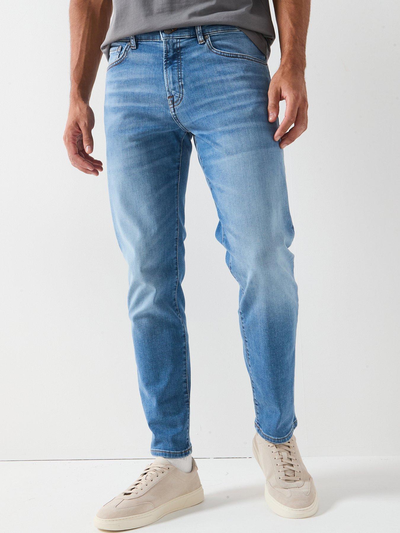BOSS ReMaine Soft Motion Regular Fit Jeans - Light Blue