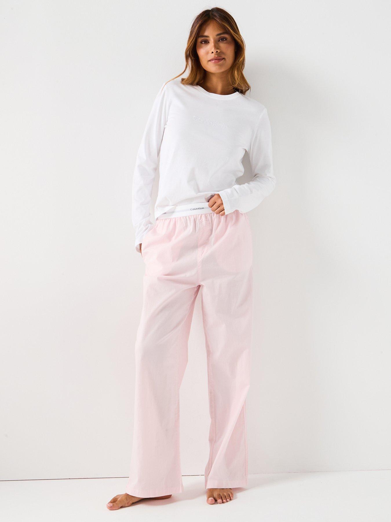 undefined Long Sleeve T-shirt  &  Pyjama Pant Set - White