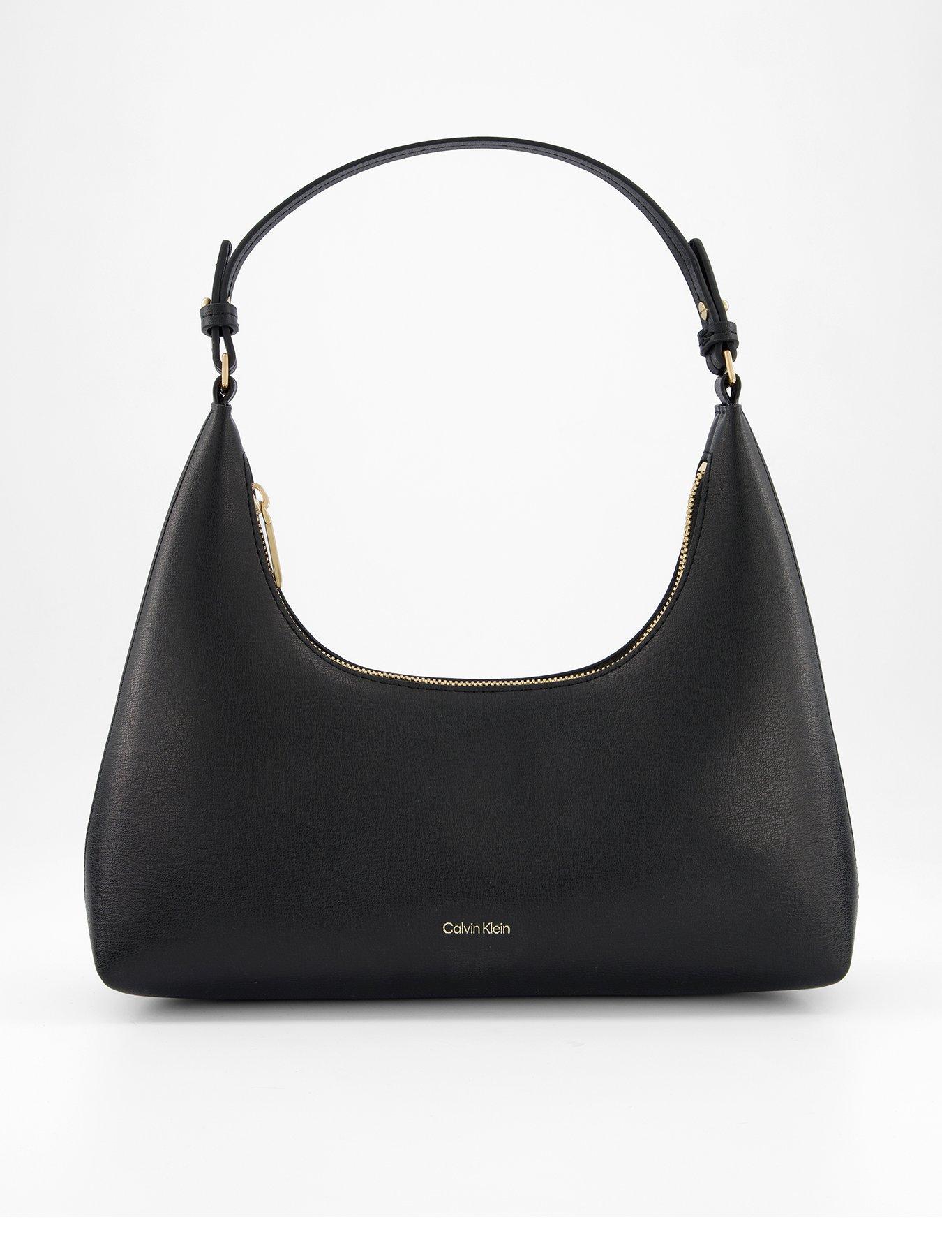 Image 1 of 4 of Calvin Klein Shoulder Bag with Logo - Black
