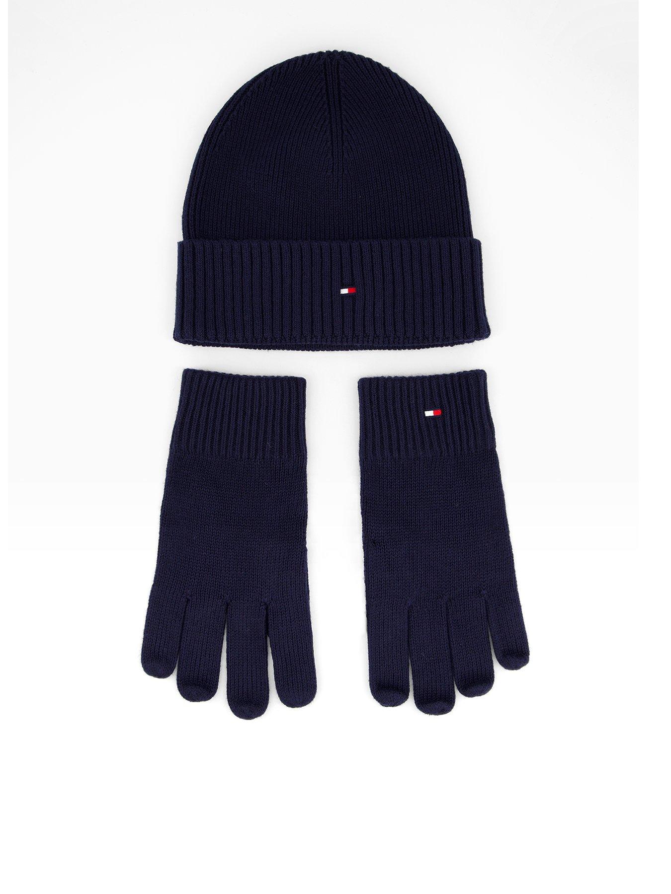 Tommy Hilfiger Th Flag Beanie Hat  &  Glove Gift Set - Dark Blue
