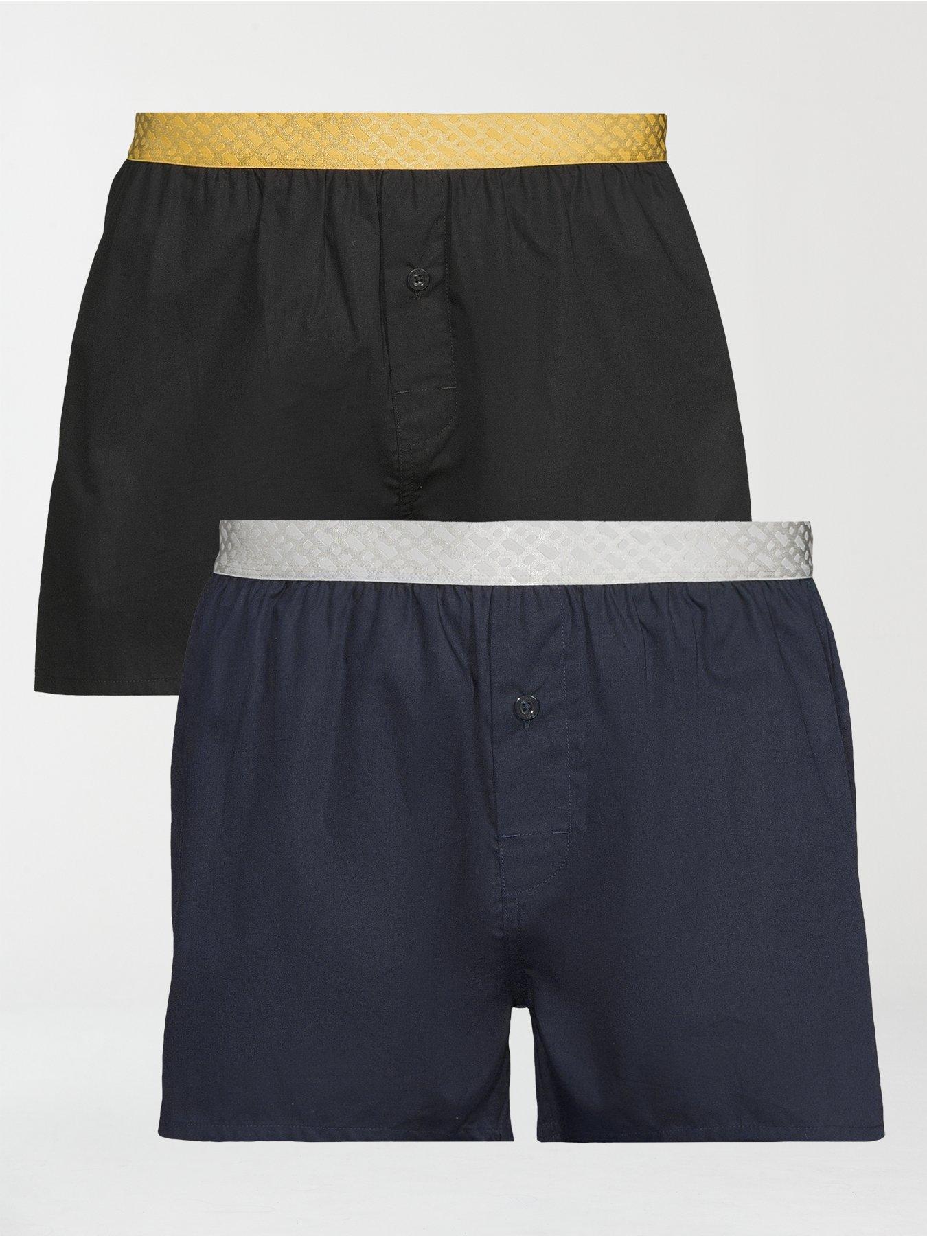 Image 1 of 3 of BOSS Bodywear 2 Pack Woven Metallic Monogram Waistband Gift Set - Multi