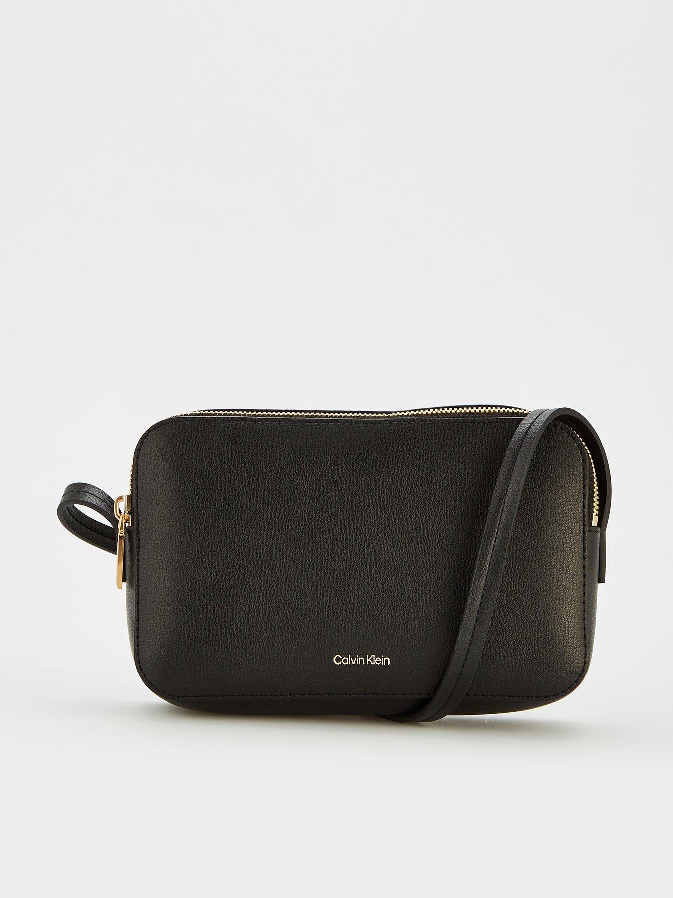 Image 1 of 4 of Calvin Klein Foil Logo Camera Bag - Black