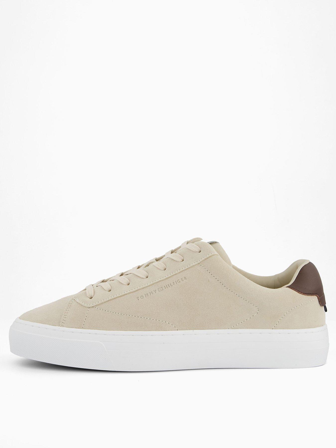undefined Premium Dress Cupsole Suede Trainers - Beige