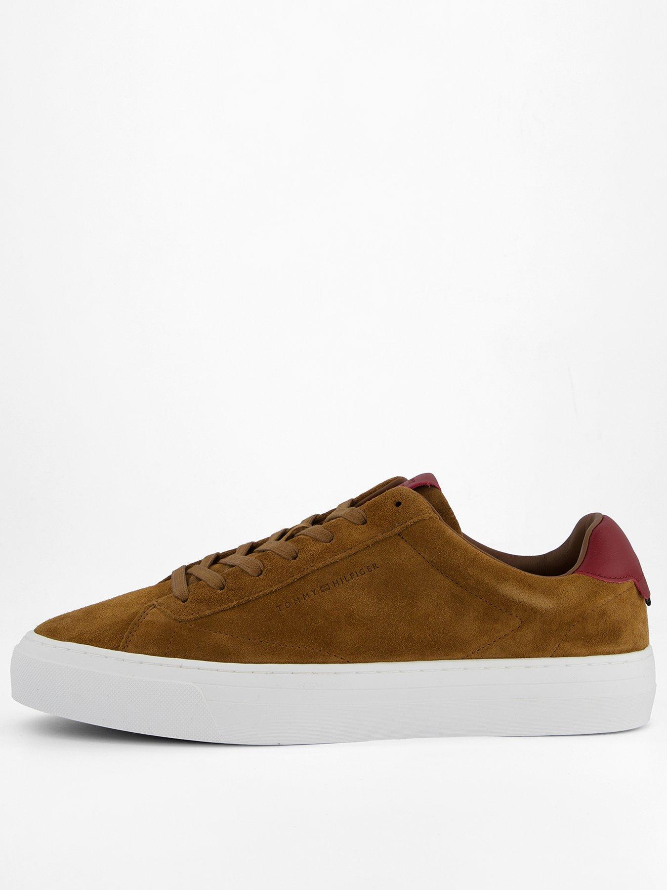 Tommy Hilfiger Premium Dress Cupsole Suede Trainers - Brown | Very