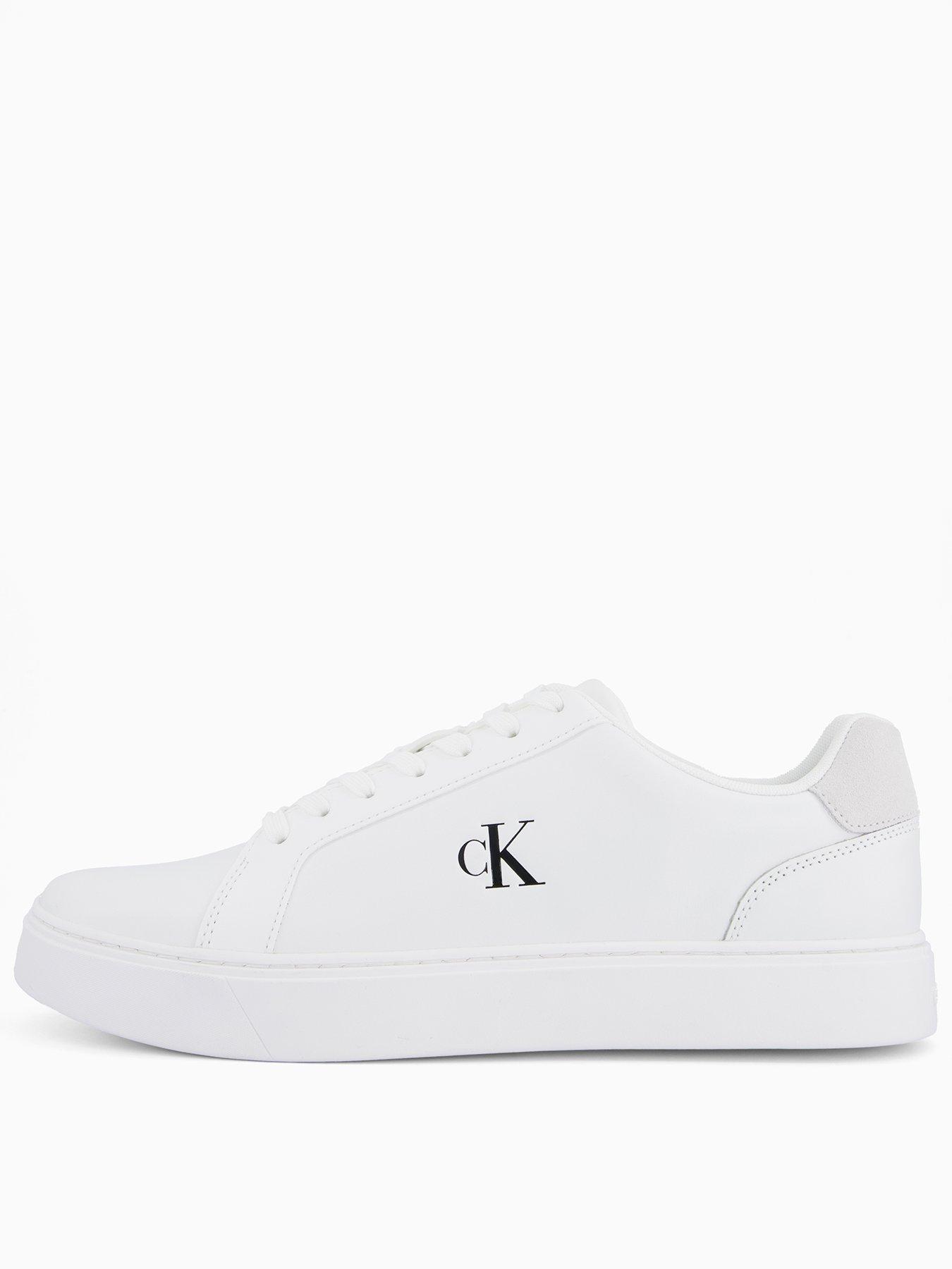 undefined Classic Cupsole Laceup Leather Trainers - White