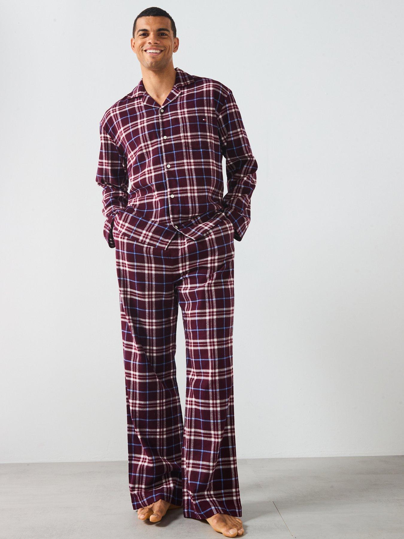 Tommy Hilfiger Original Tartan Pyjama Set, Dark Red, Size S, Men