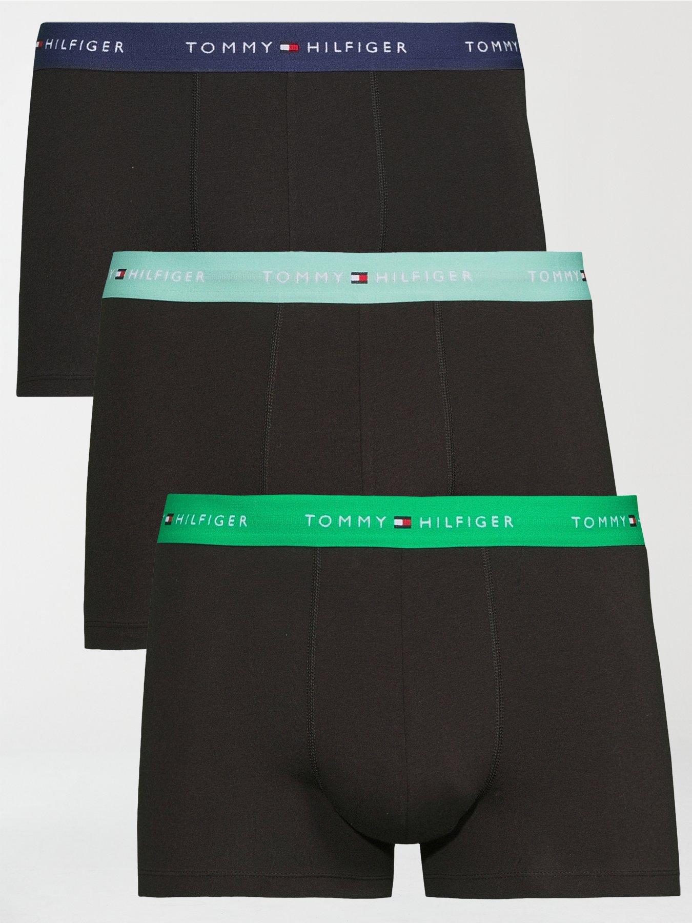 Tommy Hilfiger 3 Pack Signature Cotton Trunks - Black
