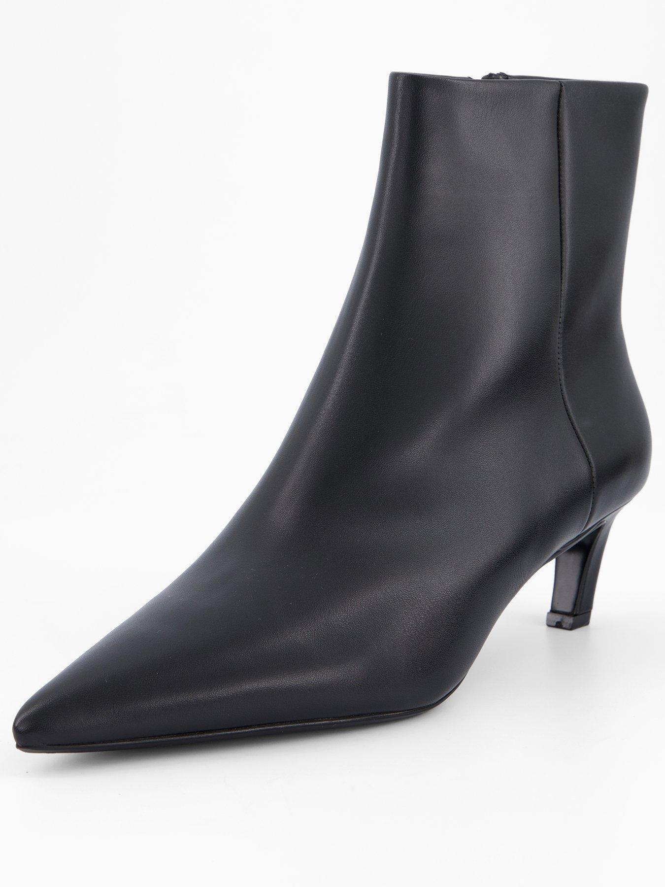 Image 2 of 7 of Calvin Klein Ankle Boot With Kitten Heel - Black