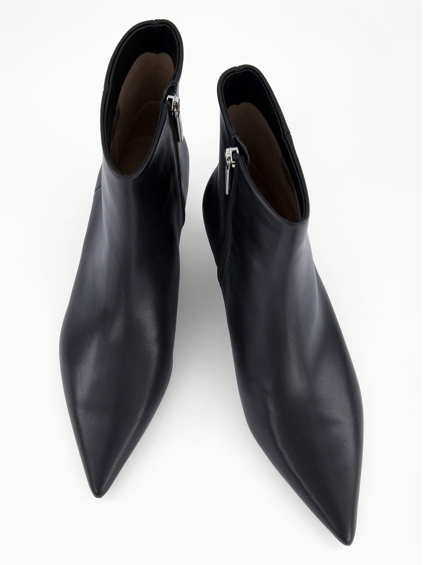 Image 3 of 7 of Calvin Klein Ankle Boot With Kitten Heel - Black
