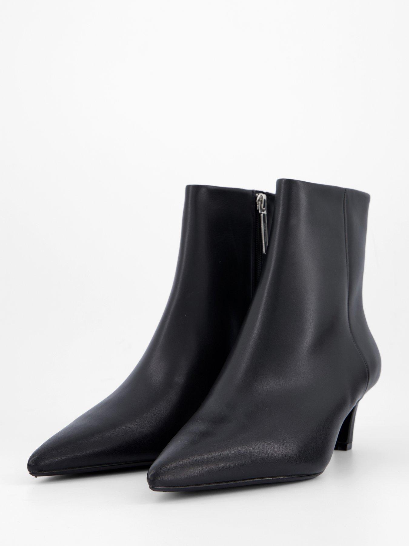 Image 6 of 7 of Calvin Klein Ankle Boot With Kitten Heel - Black