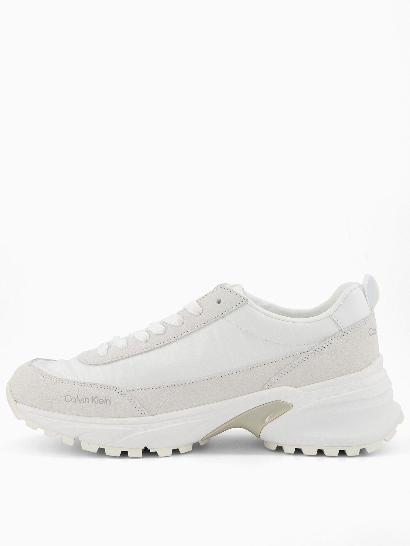 Calvin Klein Platform Hike Casual Runner Trainers White Very