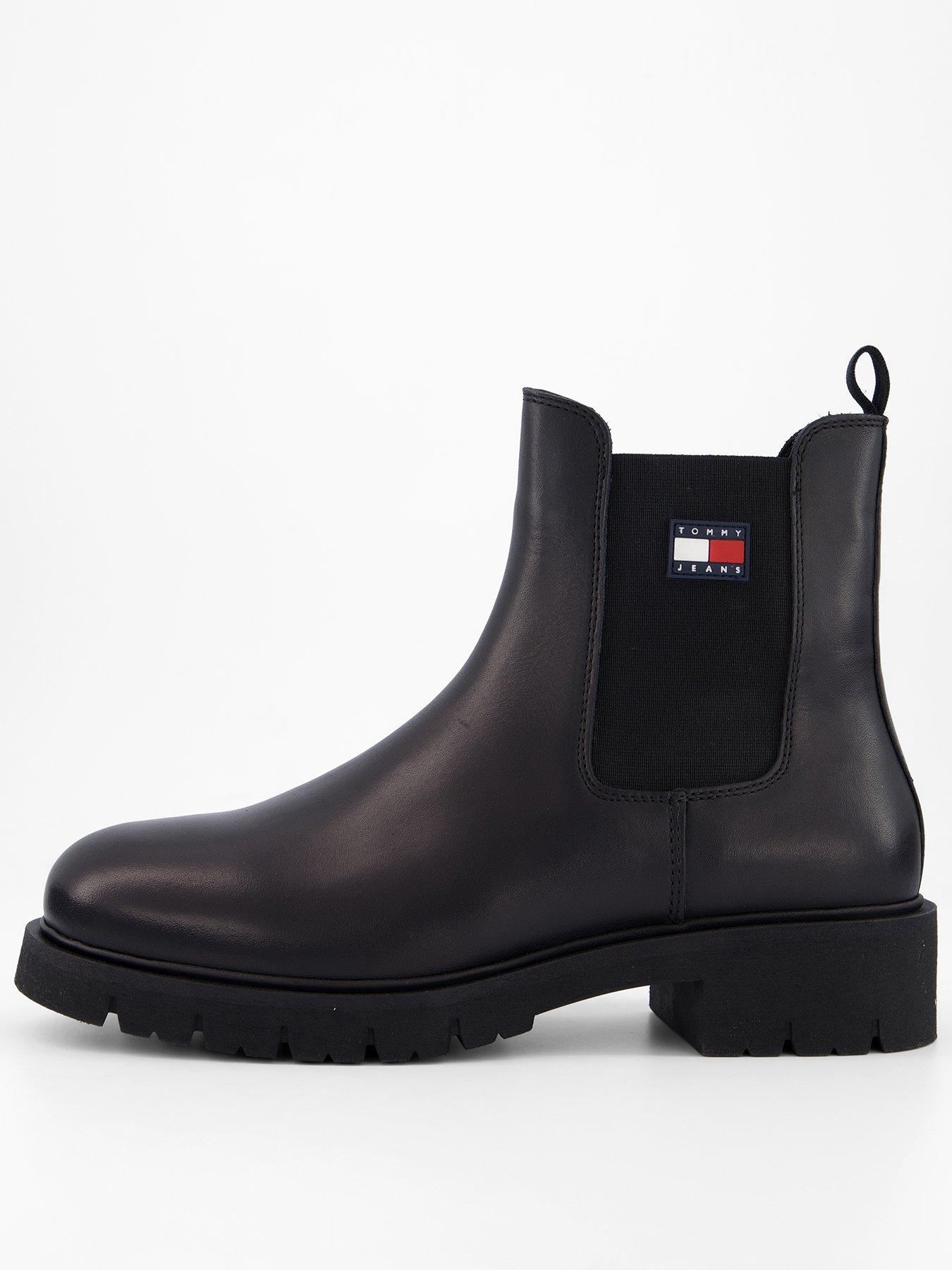 Tommy Jeans Chelsea Leather Boot - Black