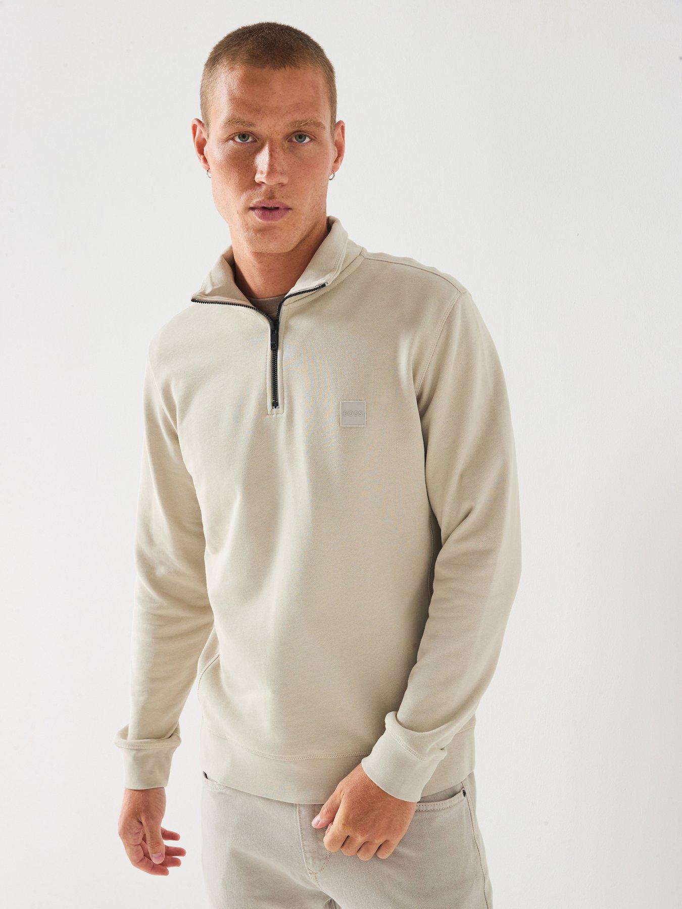 undefined Zetrust 1/4 Zip Sweat - Light Beige