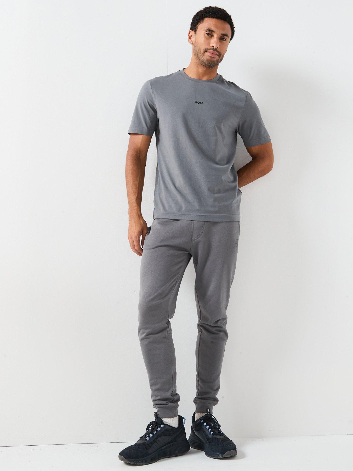 Image 3 of 4 of BOSS Tchup Relaxed Fit Centre Logo T-Shirt - Light Grey