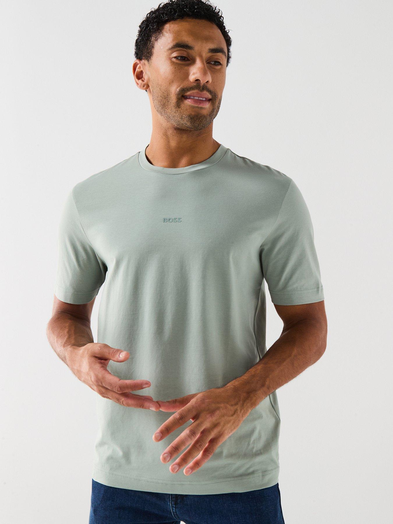 undefined Boss Tchup Relaxed Fit Centre Logo T-shirt - Light Green