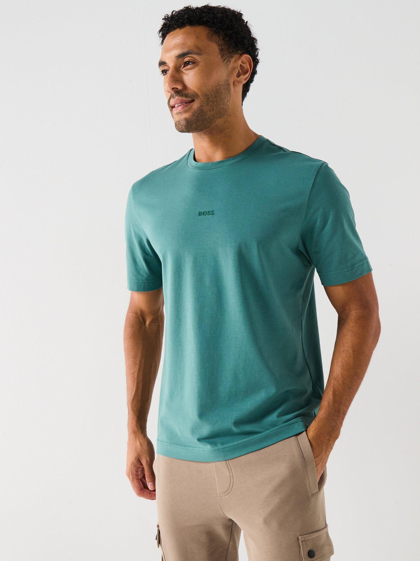BOSS: Tchup Relaxed Fit Centre Logo T-Shirt - Green