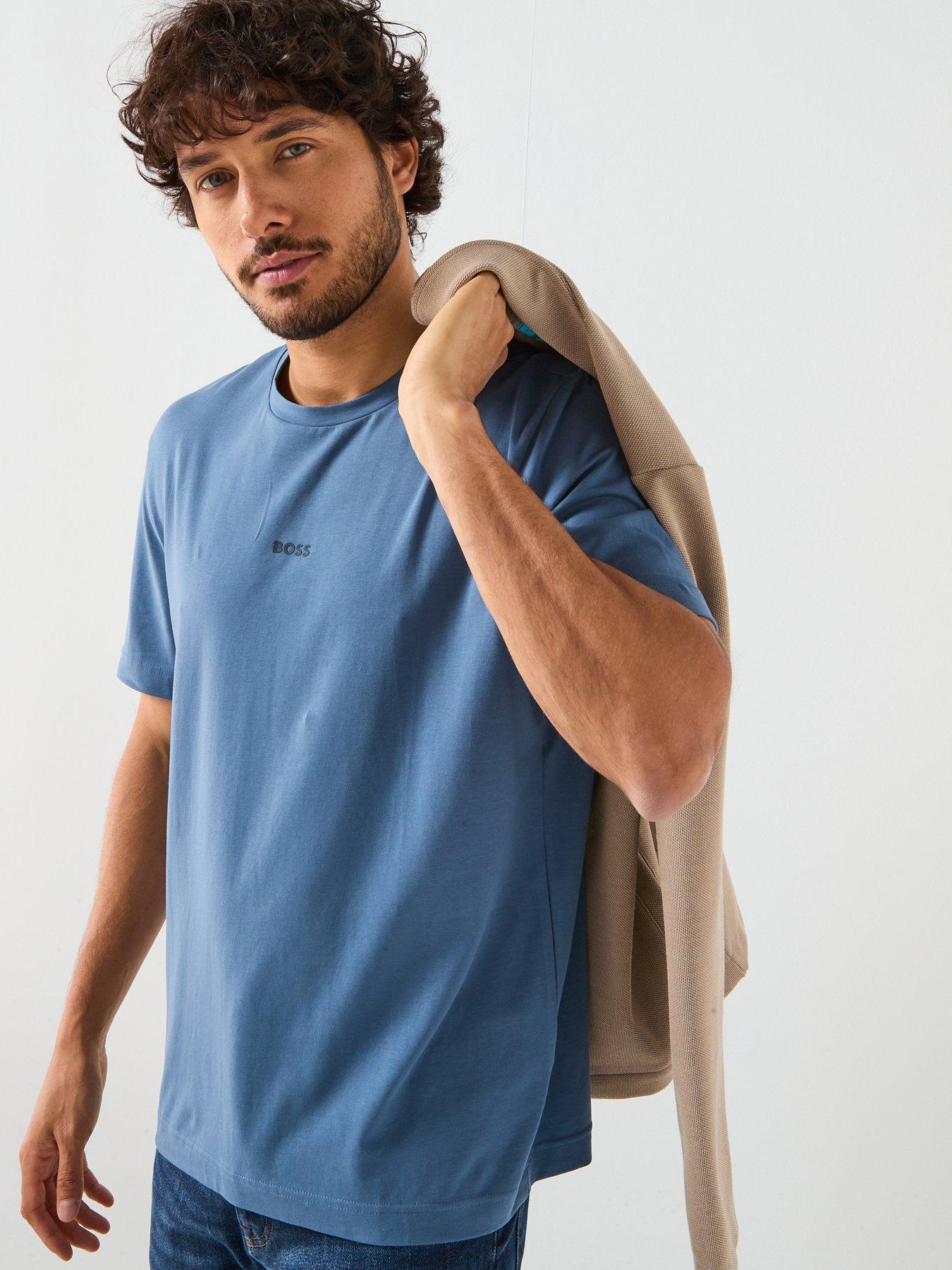 BOSS: Tchup Centre Logo T-Shirt - Blue