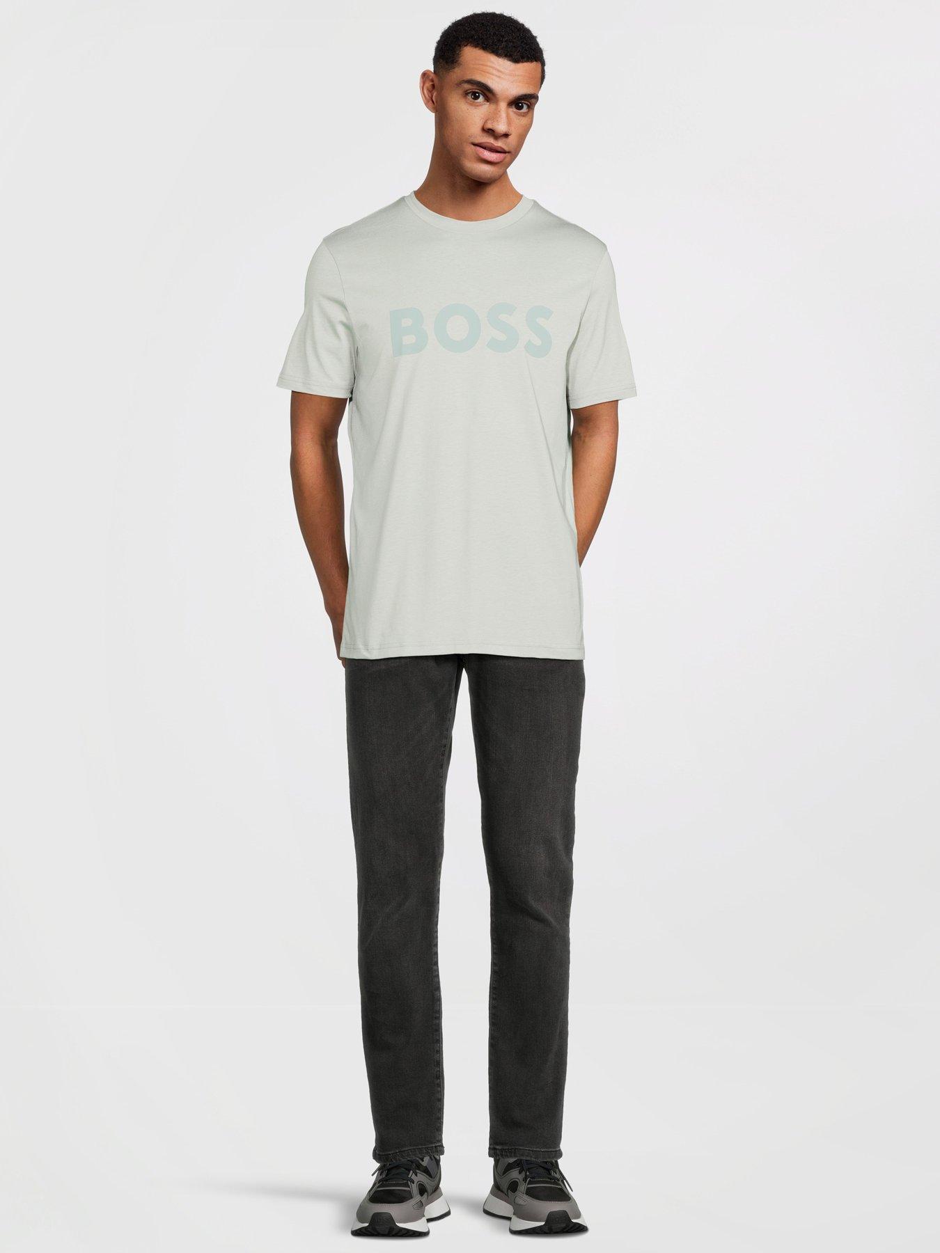 Image 3 of 5 of BOSS Large Logo T-Shirt - Light Green