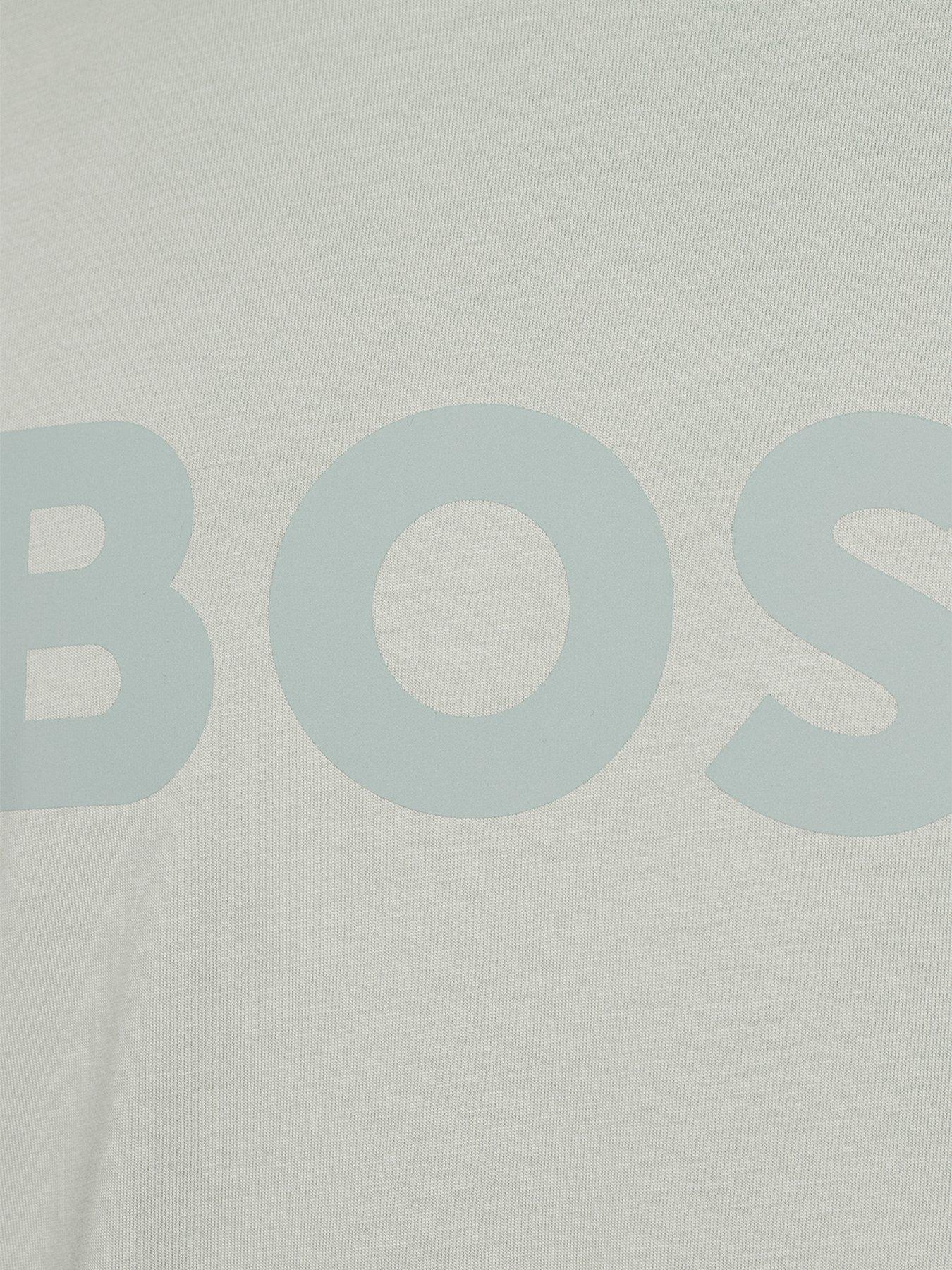 Image 4 of 5 of BOSS Large Logo T-Shirt - Light Green