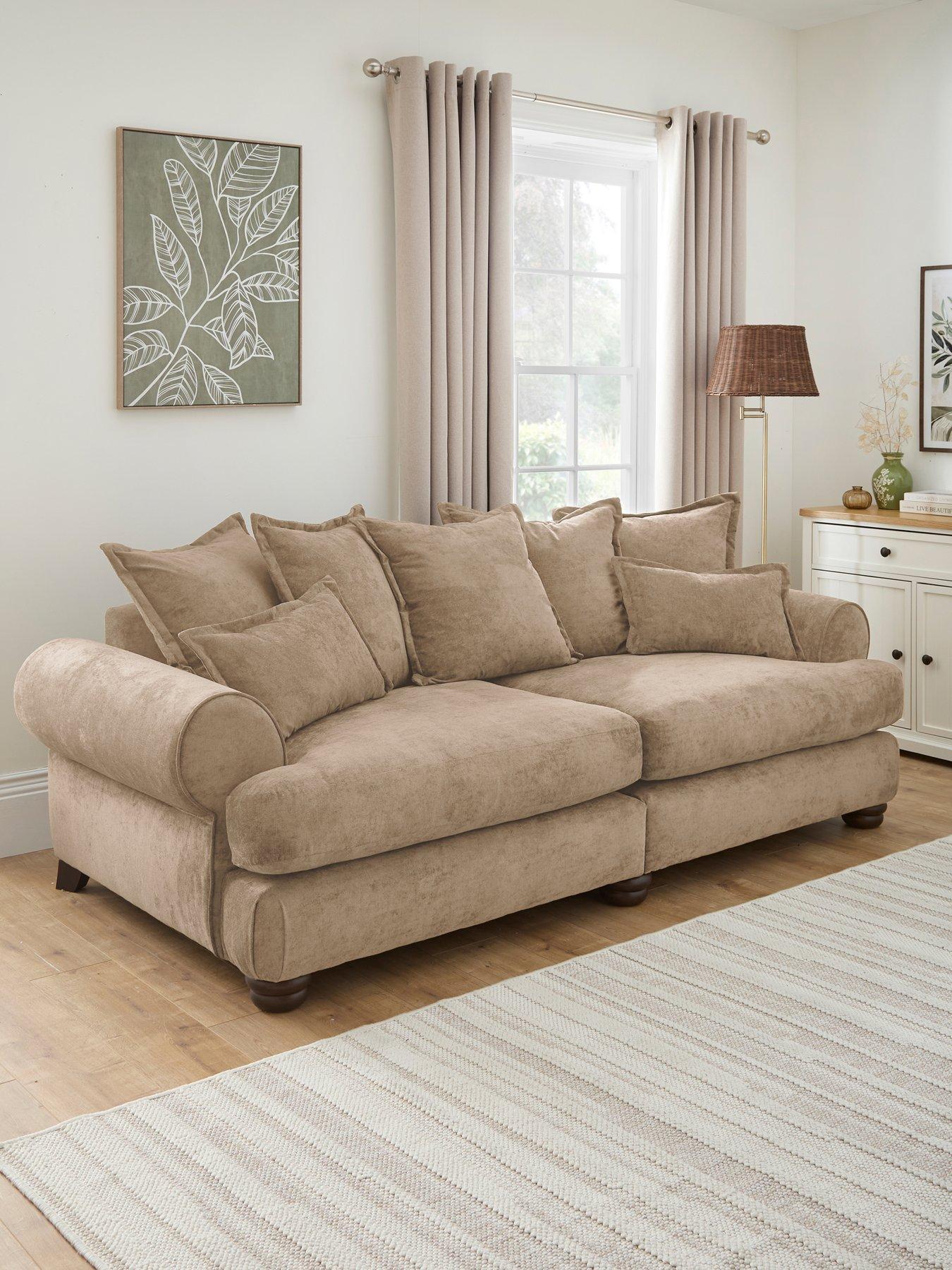 The Very Collection Amersham 4 Seater Scatter Back Fabric Sofa - Made to Order in the UK - FSC® Certified