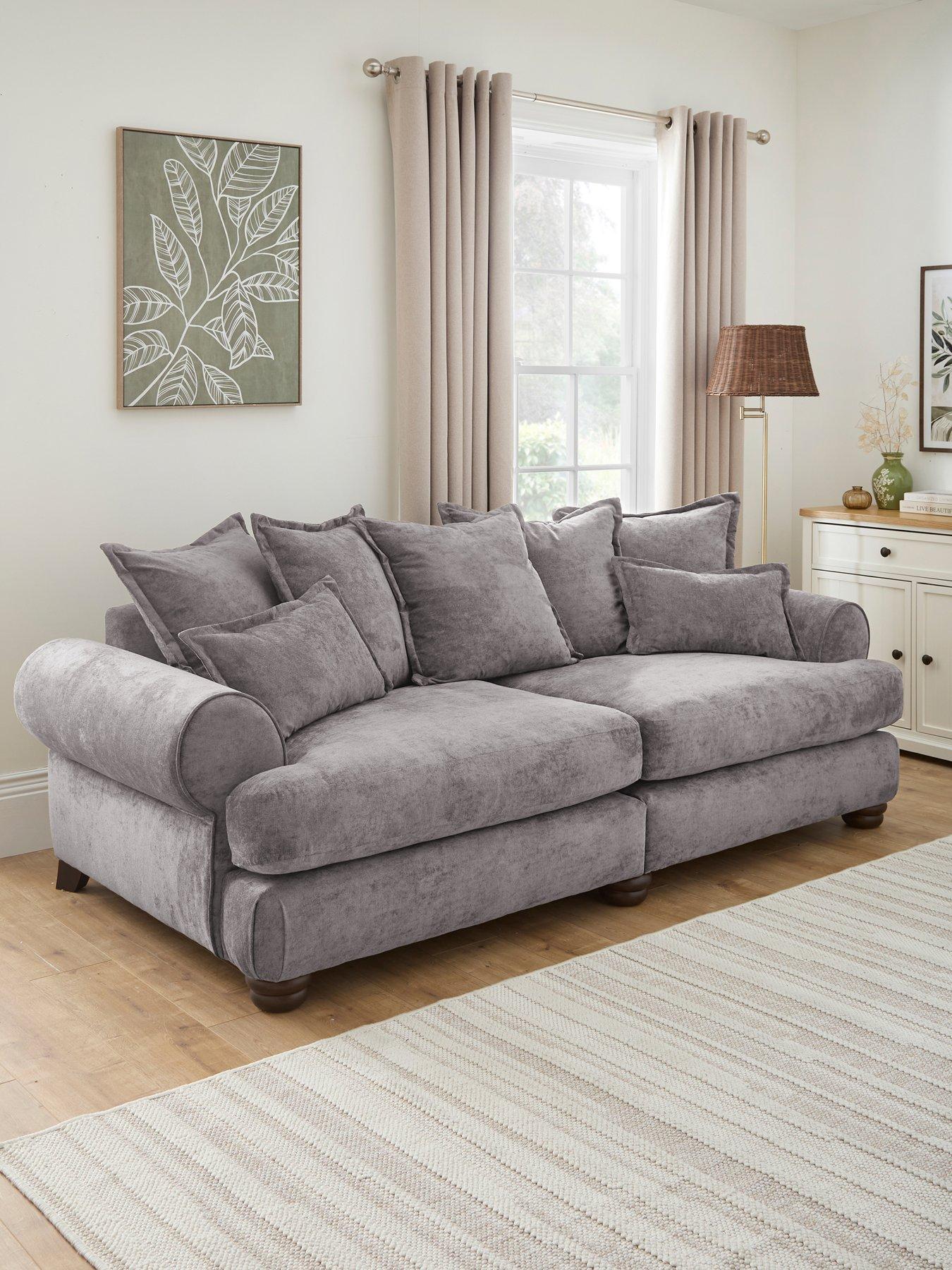 The Very Collection Amersham 4 Seater Scatter Back Fabric Sofa - Made to Order in the UK - FSC® Certified