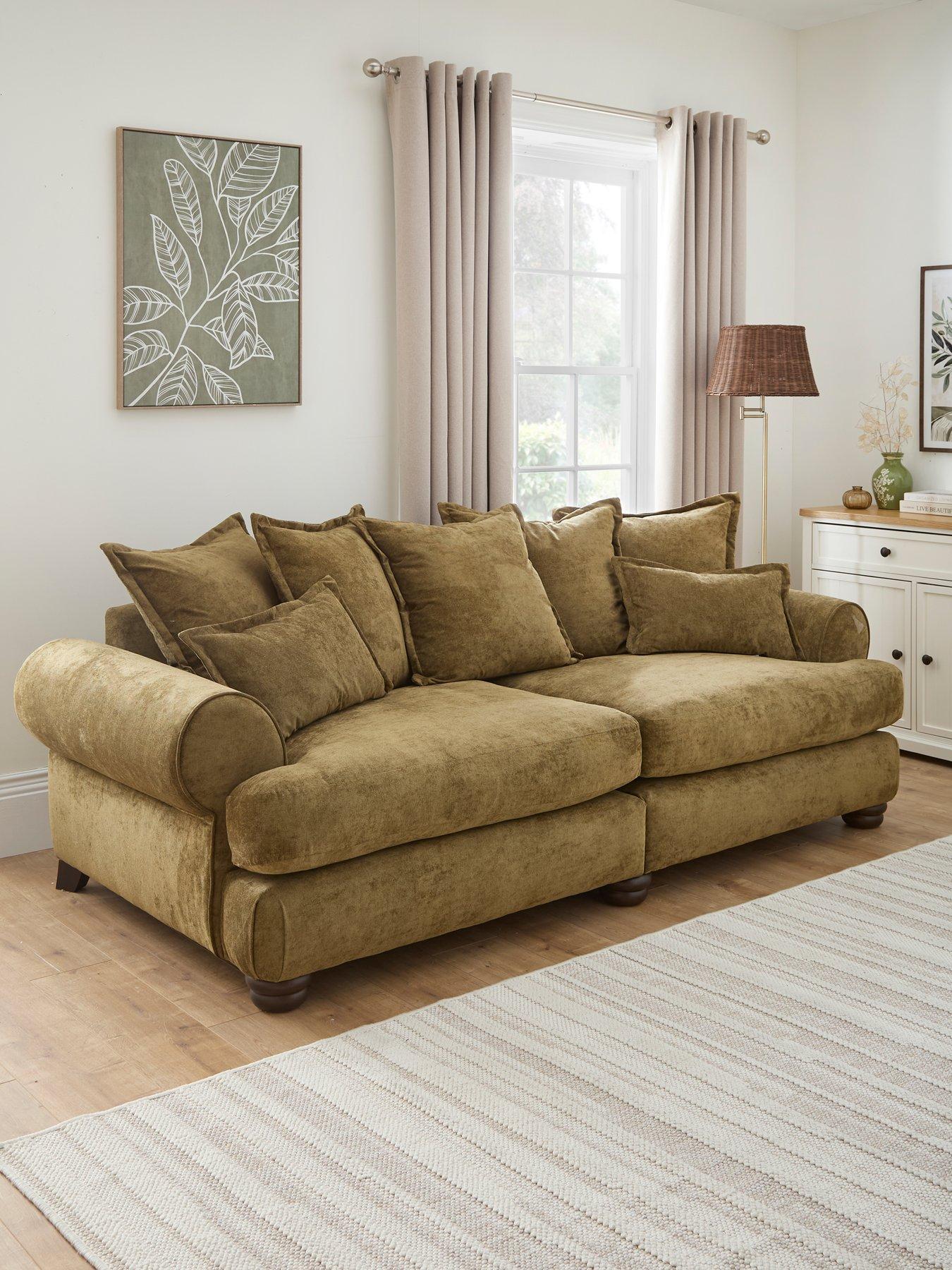 The Very Collection Amersham 4 Seater Scatter Back Fabric Sofa - Made to Order in the UK - FSC® Certified
