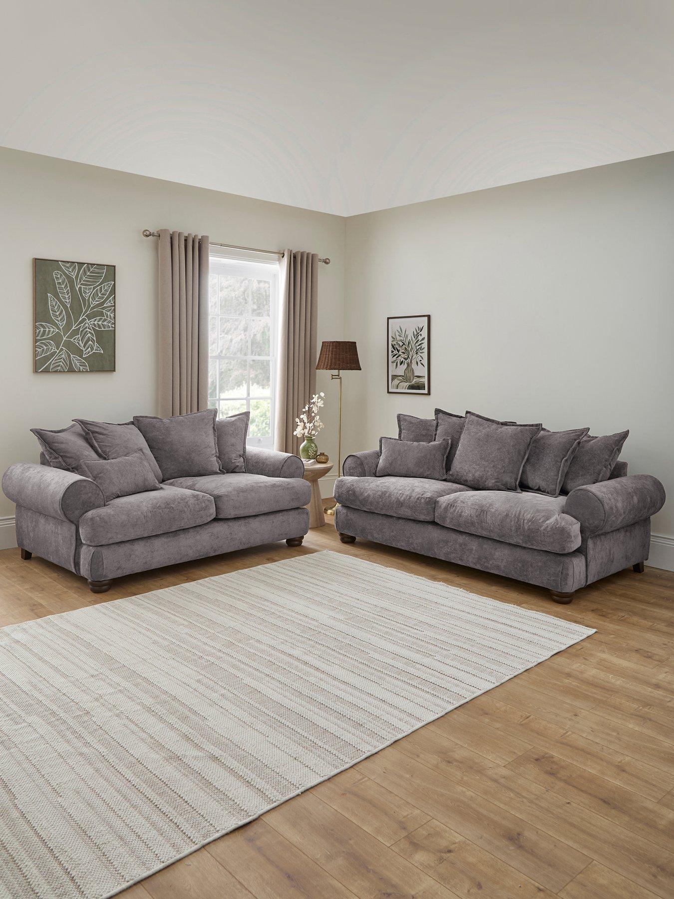 undefined Amersham 3 + 2 Seater Scatter Back Fabric Sofas Set (Buy  &  SAVE!) - Made to Order in the UK