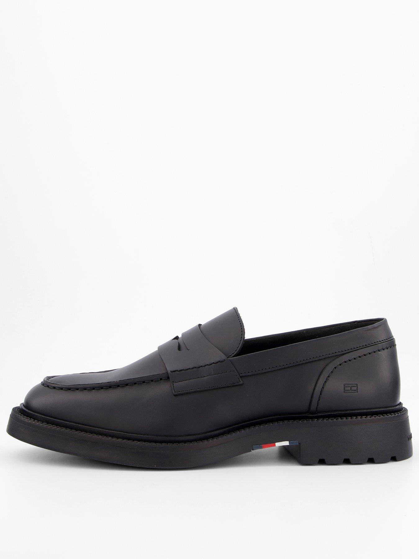 Tommy Hilfiger Comfort Leather Loafer Shoes - Black