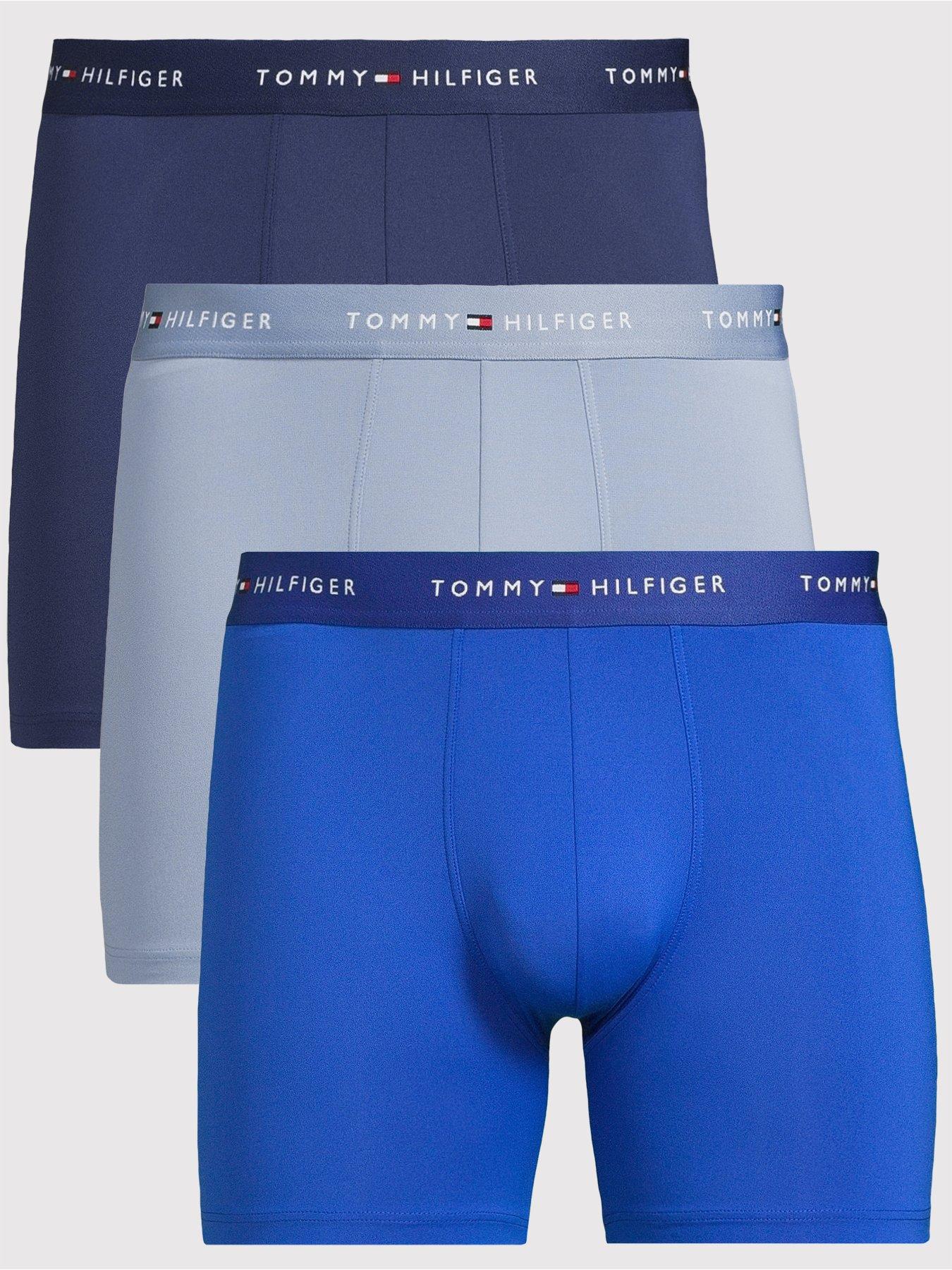 Tommy Hilfiger 3 Pack Signature Micro Boxer Briefs - Blue