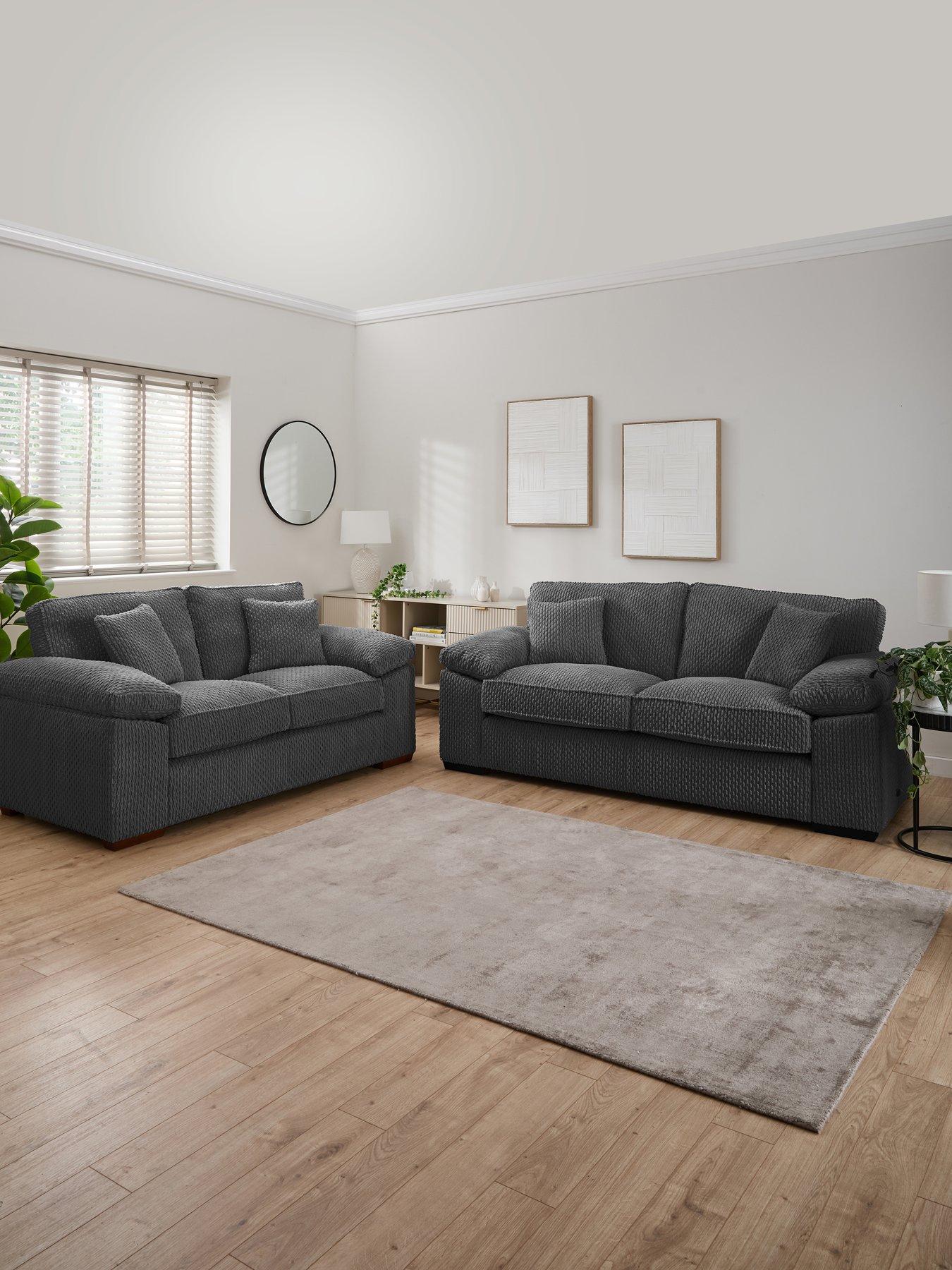 Very Home Clayton 3 + 2 Seater Fabric Sofa Set (Buy  &  SAVE!) - Made to Order in the UK