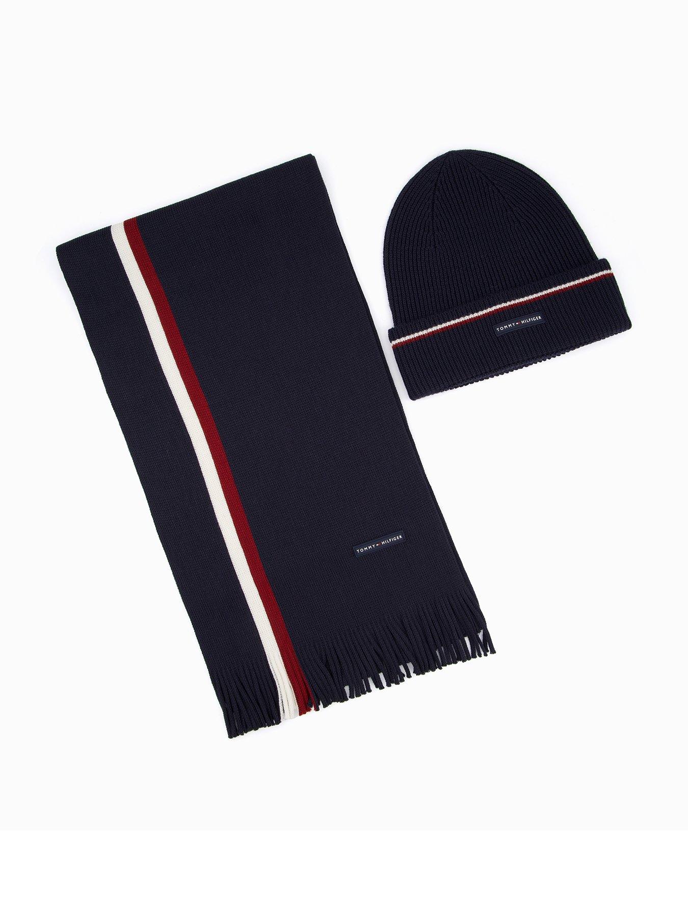 Tommy Hilfiger TH Flag Beanie Hat  &  Glove Gift Set - Dark Blue