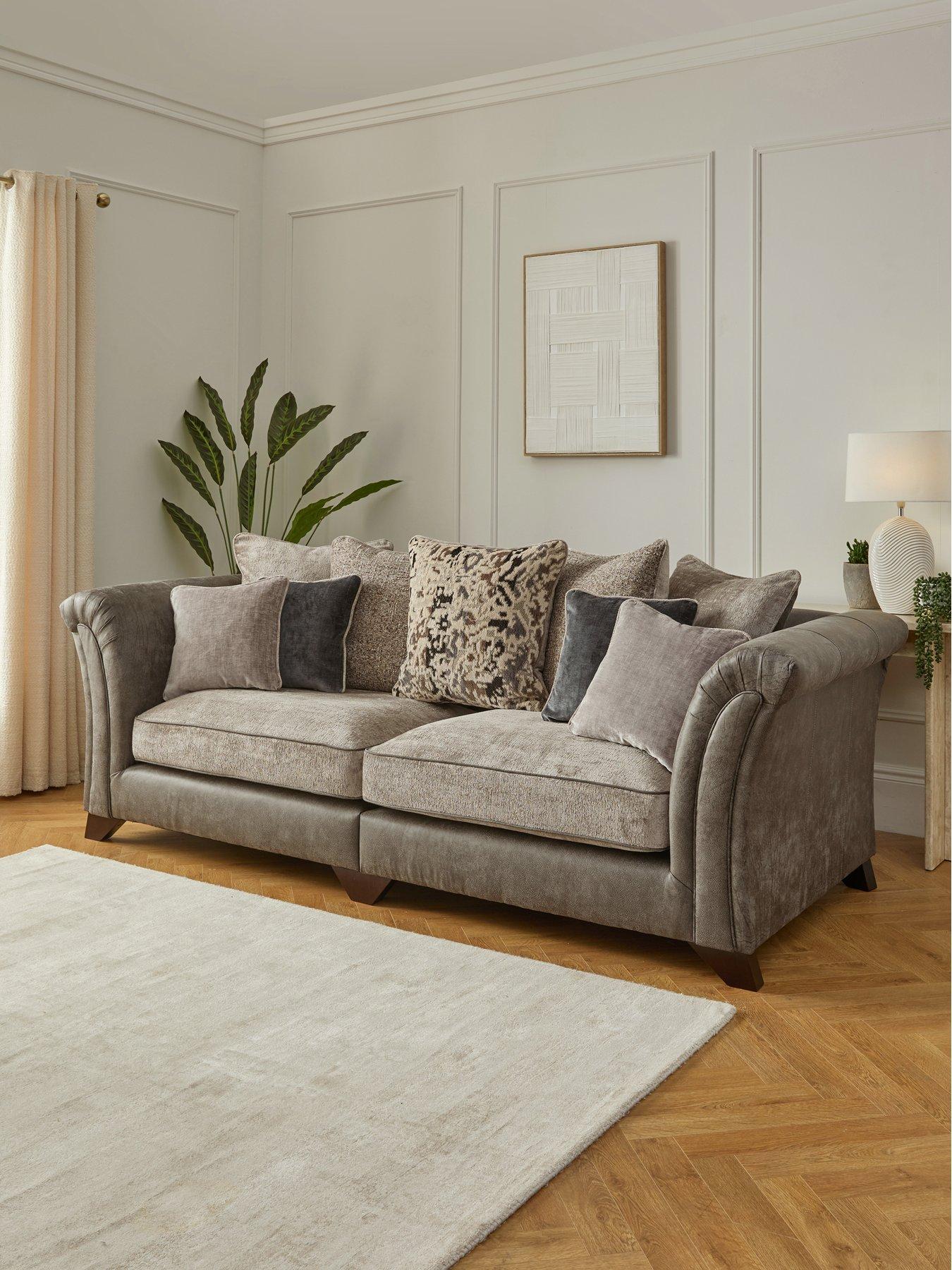 The Very Collection Regent Scatter 4 Seater Fabric Sofa - Made to Order in the UK - FSC® Certified