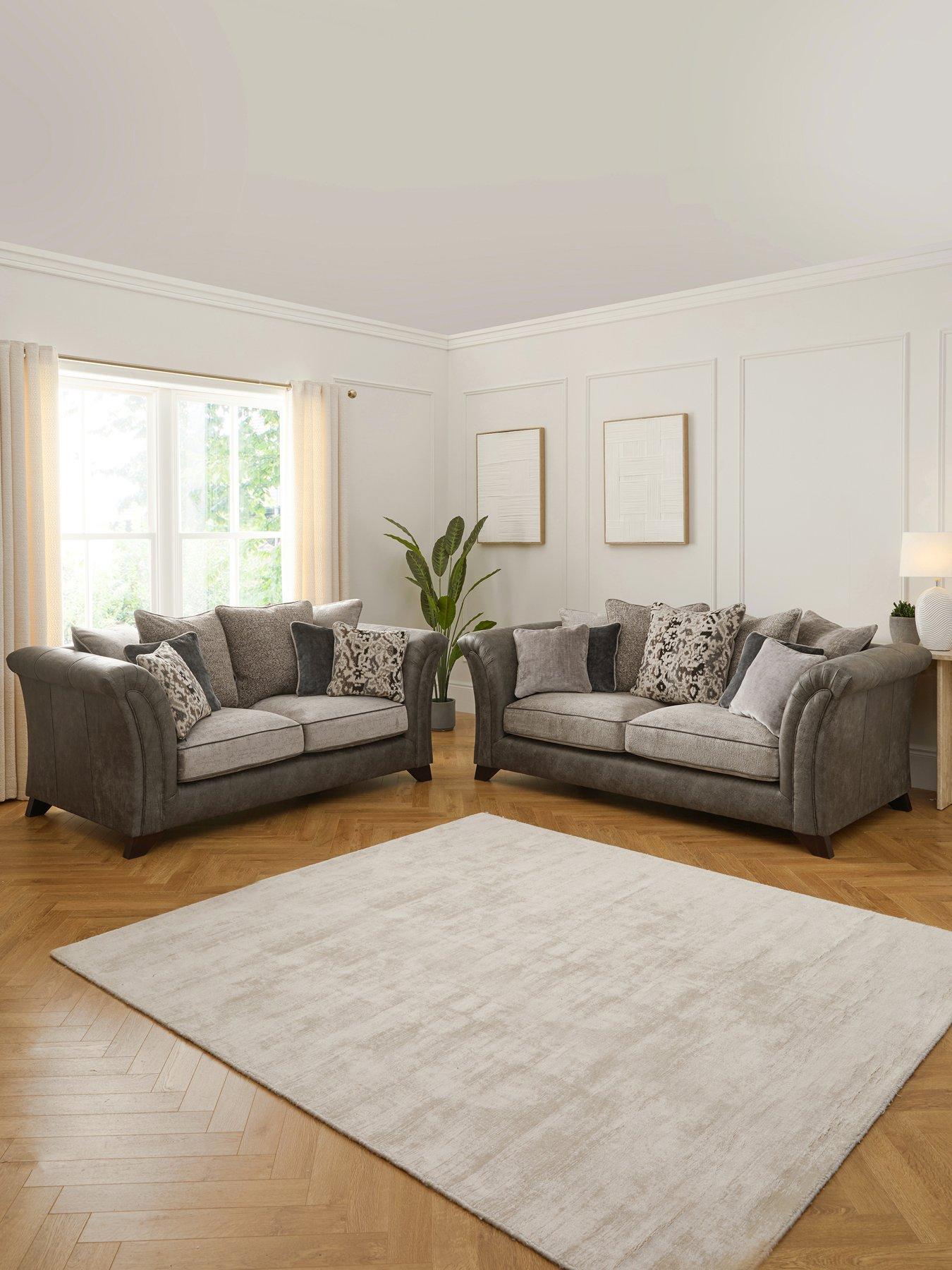 Very Home Regent Scatter 3 + 2 Seater Fabric Sofa Set (Buy  &  SAVE!) - Made to Order in the UK